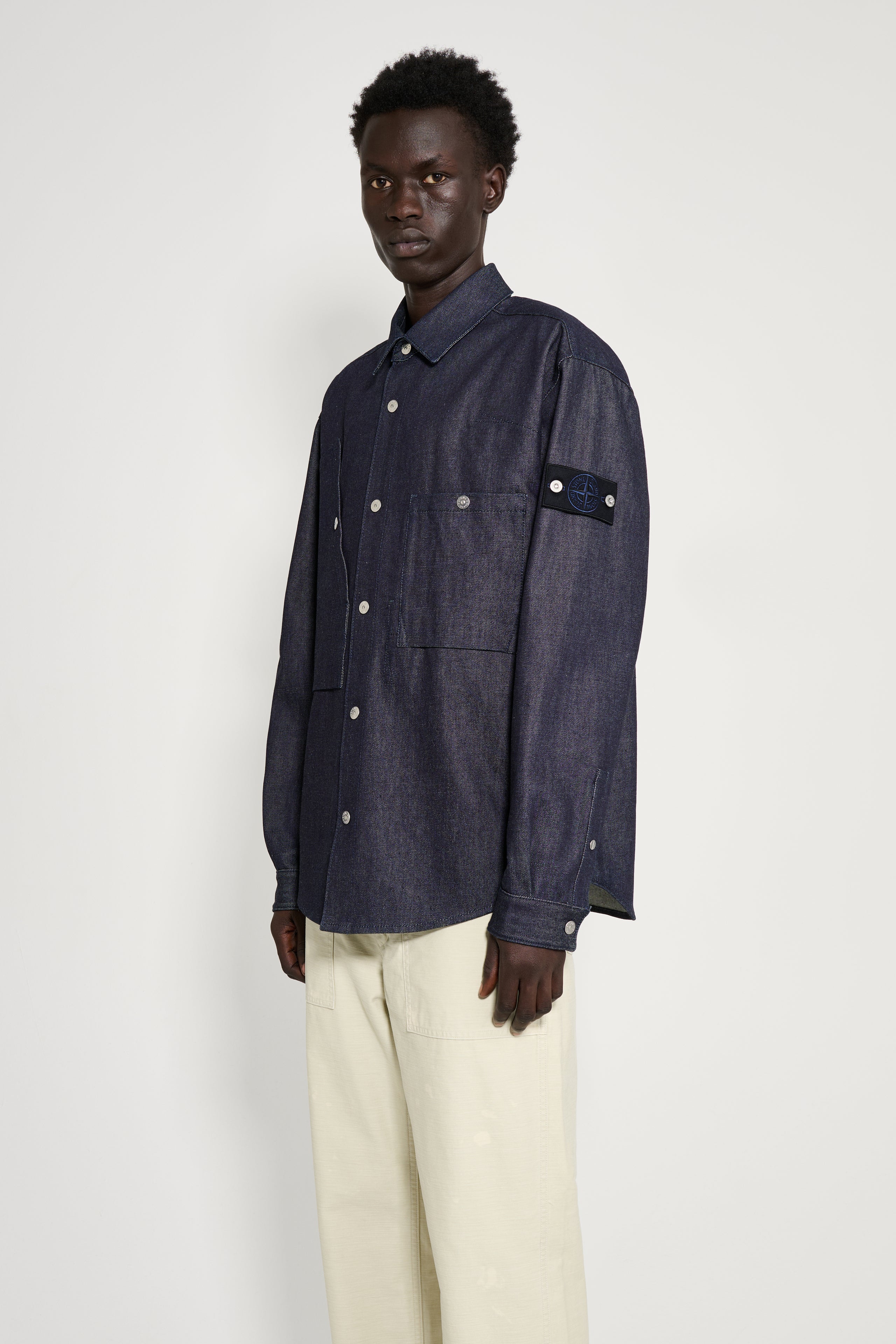 Stone Island Denim Research Raw Shirt Indigo
