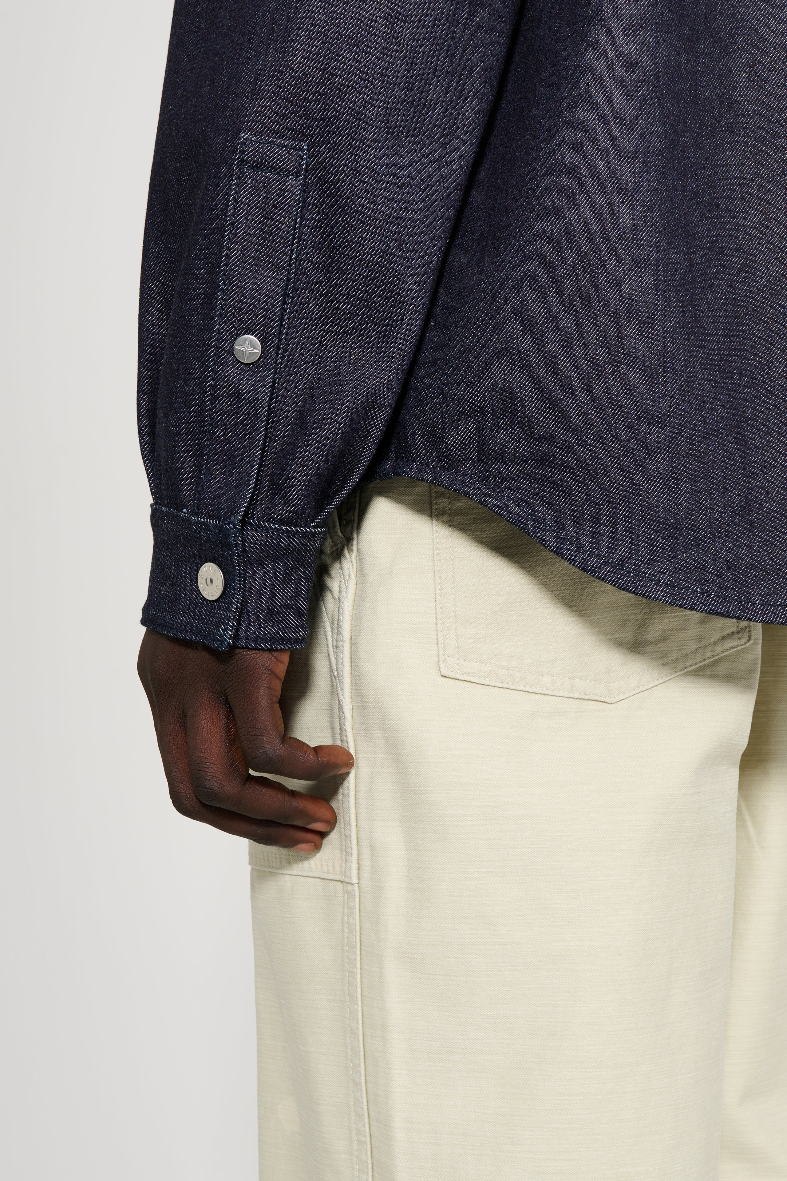 Stone Island Denim Research Raw Shirt Indigo