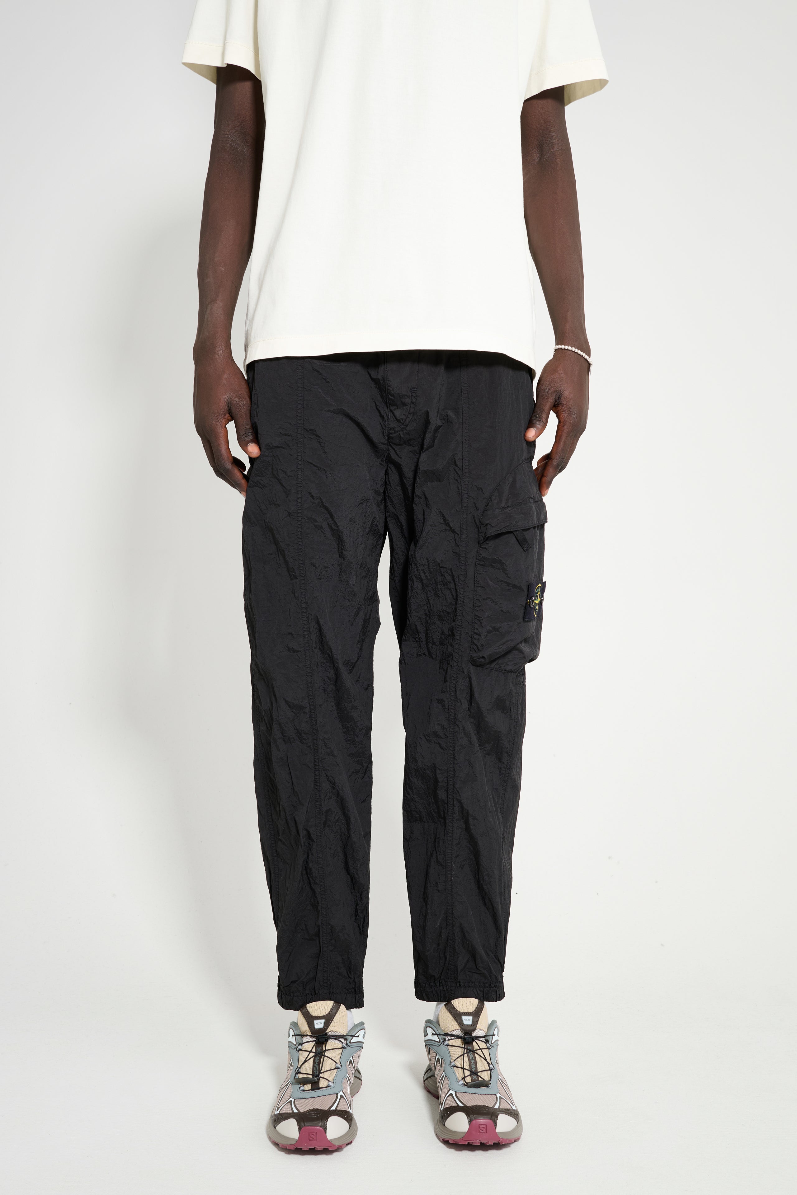 Stone Island Nylon Cargo Pants Black