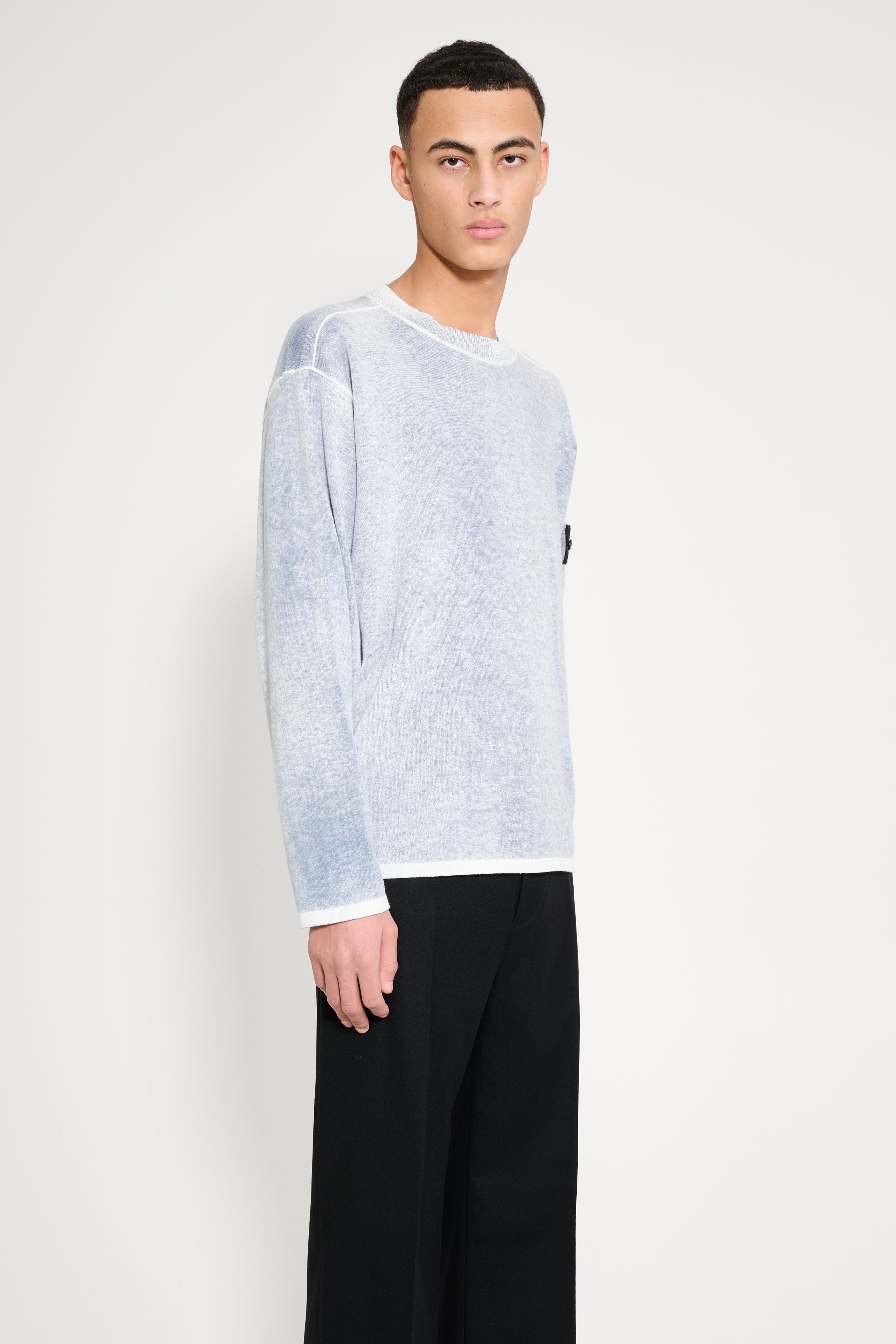 Stone Island Reversible Crew Neck Sweater Dark Blue