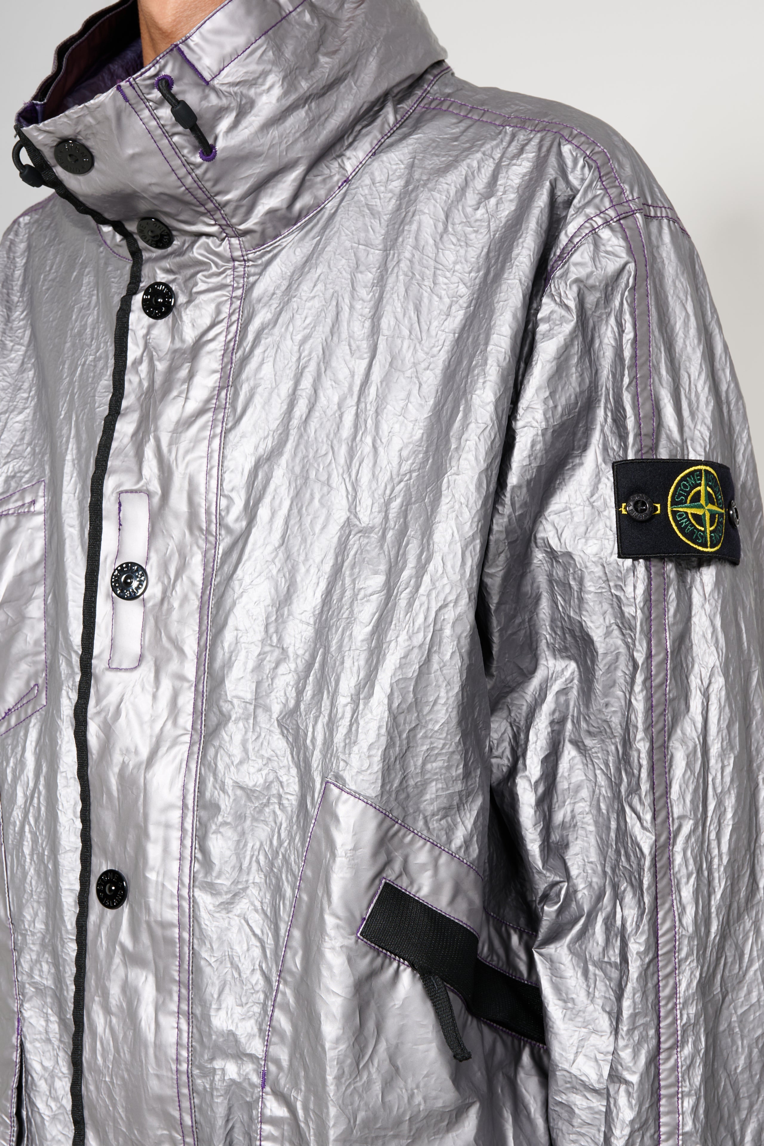 Stone Island Metal-Cover Jacket Silver / Lavender
