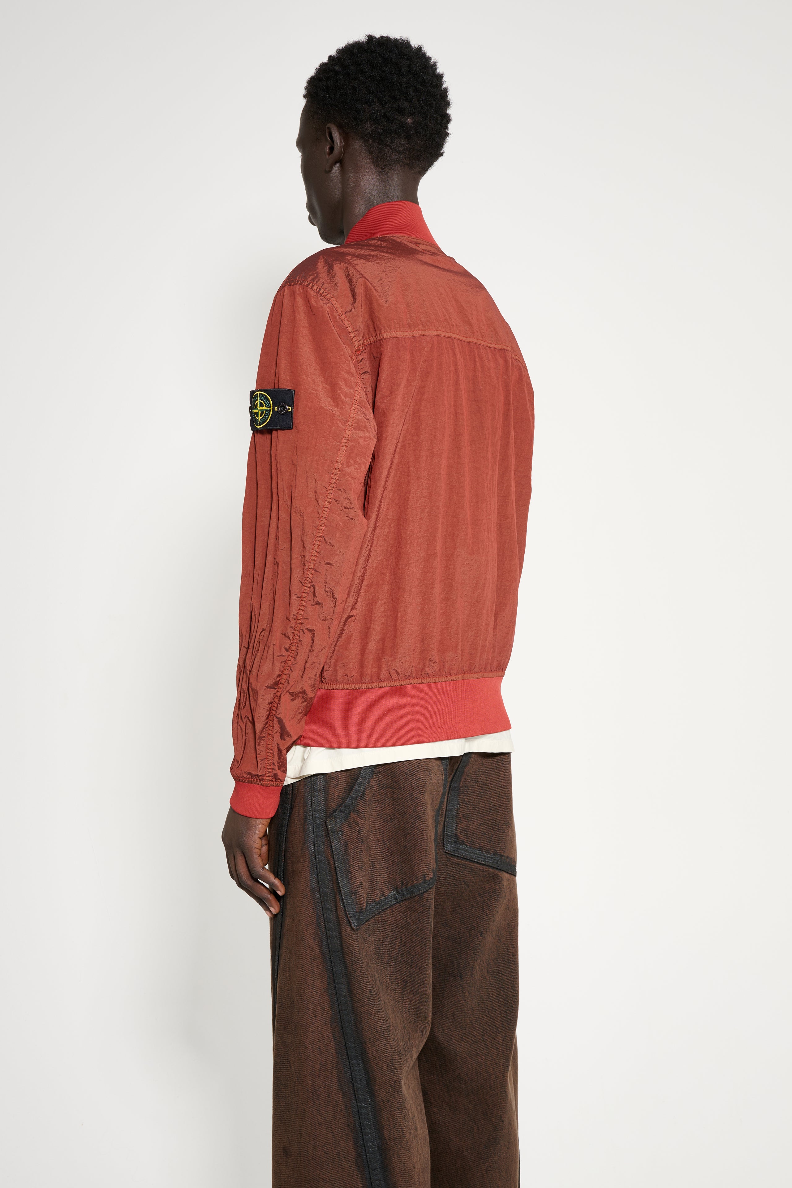 Stone Island Nylon Metal Bomber Jacket Copper