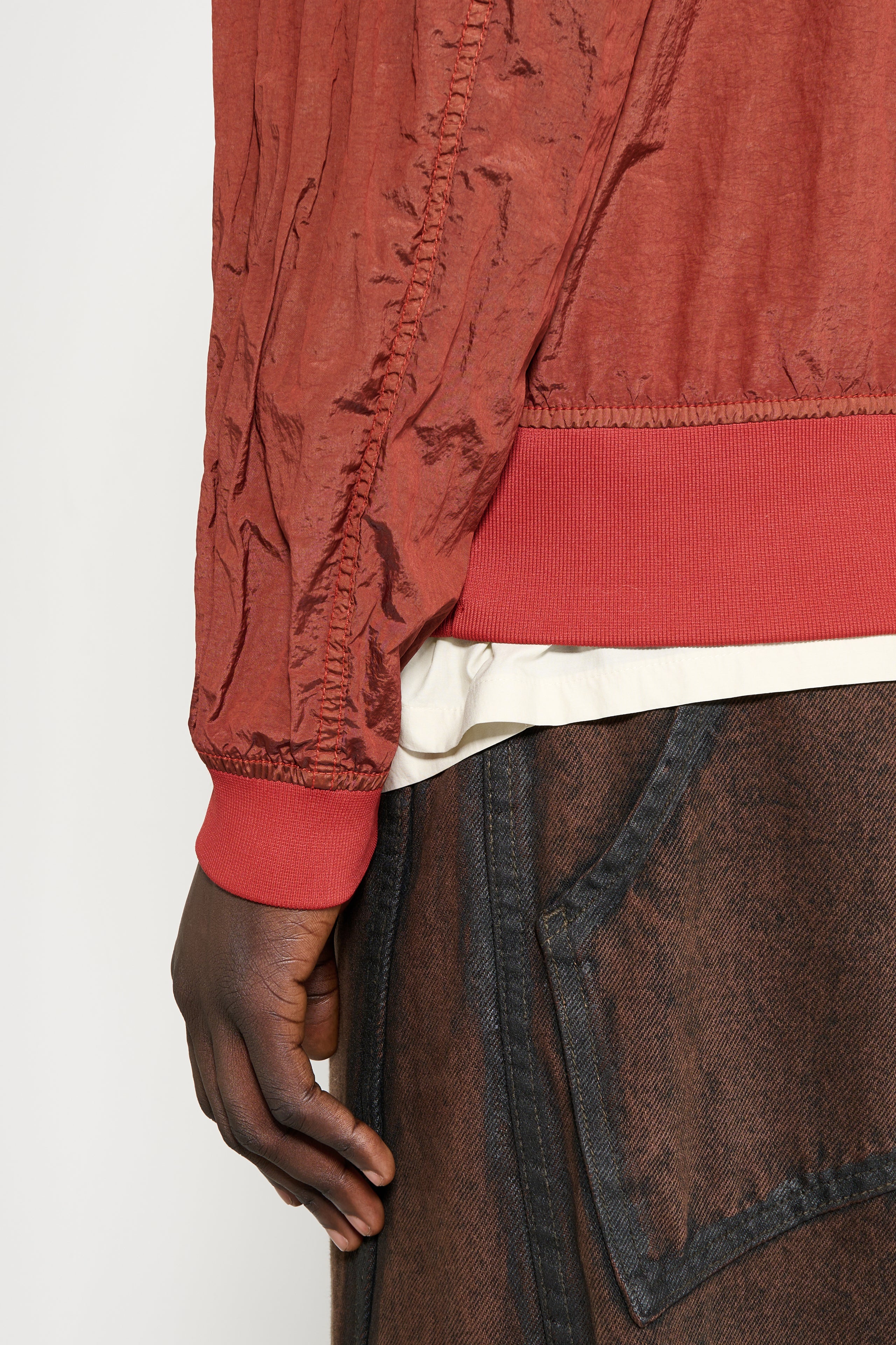 Stone Island Nylon Metal Bomber Jacket Copper