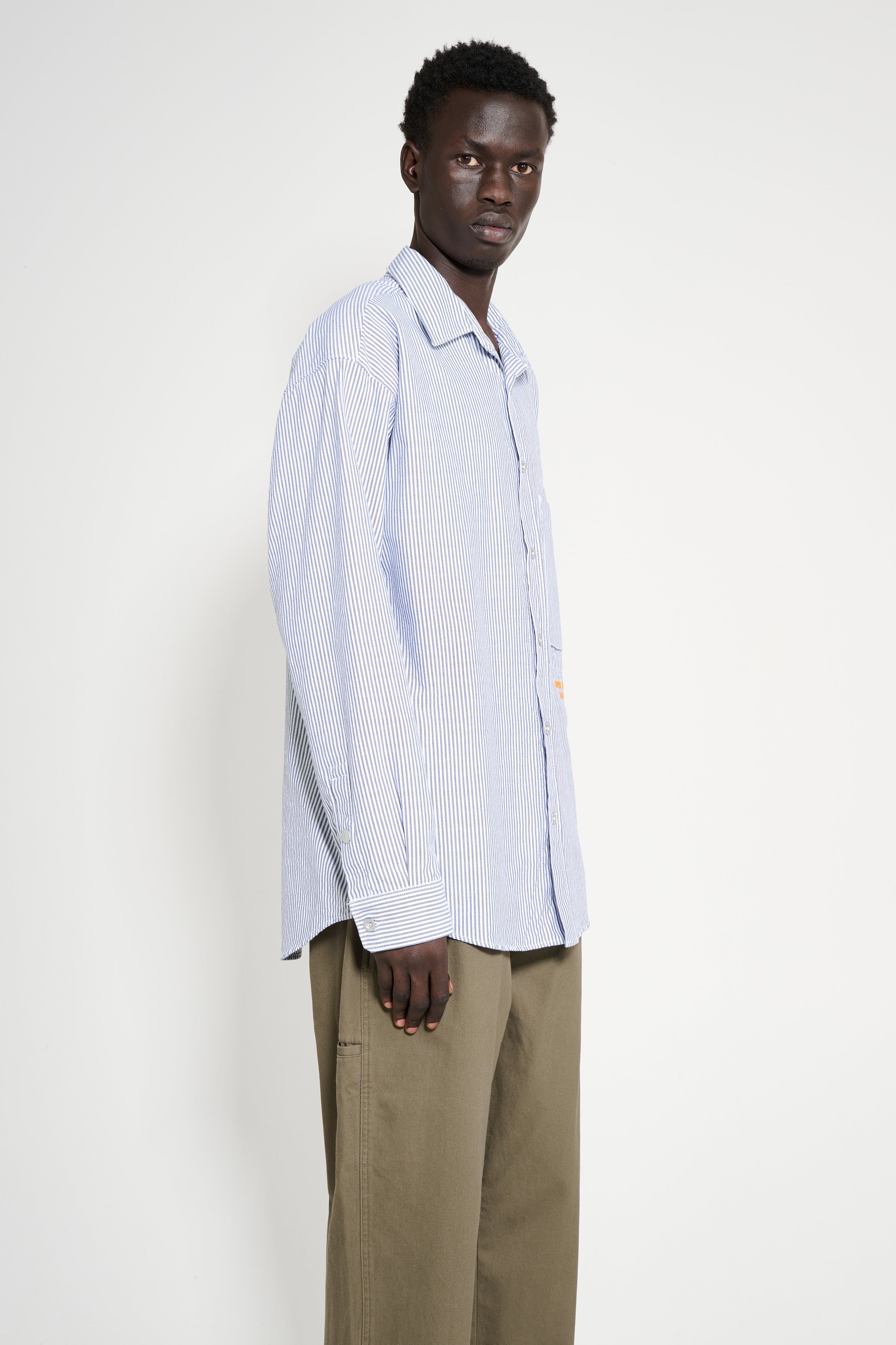 Stone Island Marina Striped Shirt Blue Marine