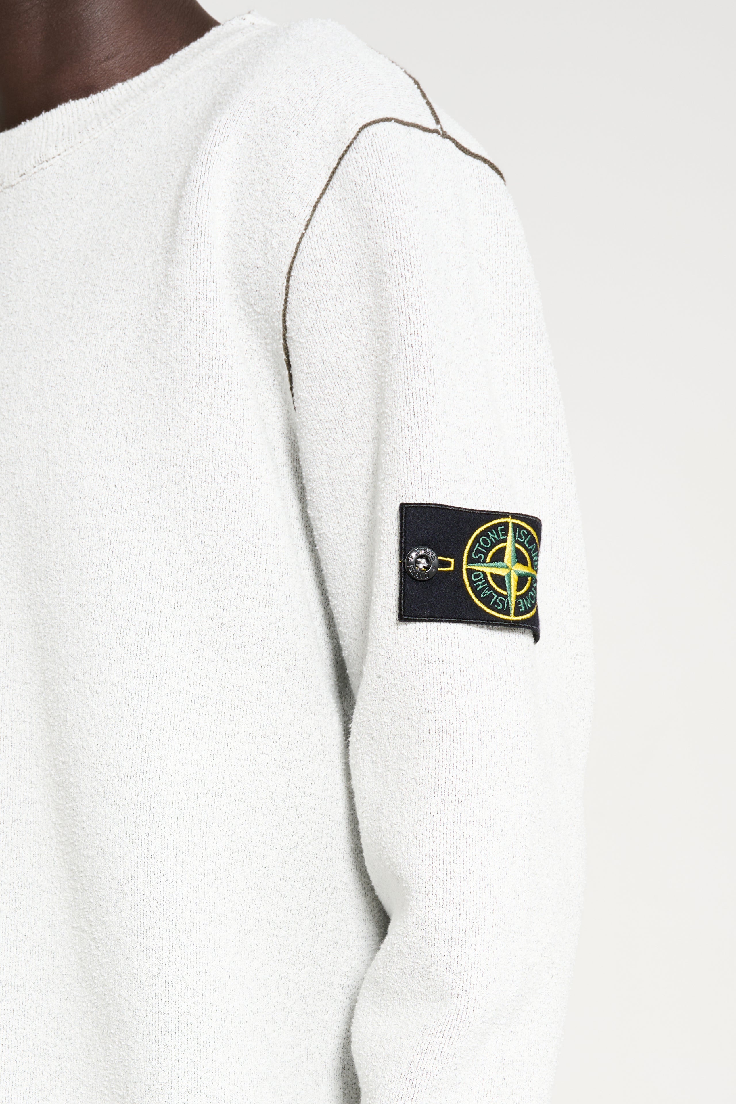 Stone Island Double Face Crew Neck Sweater Ivory