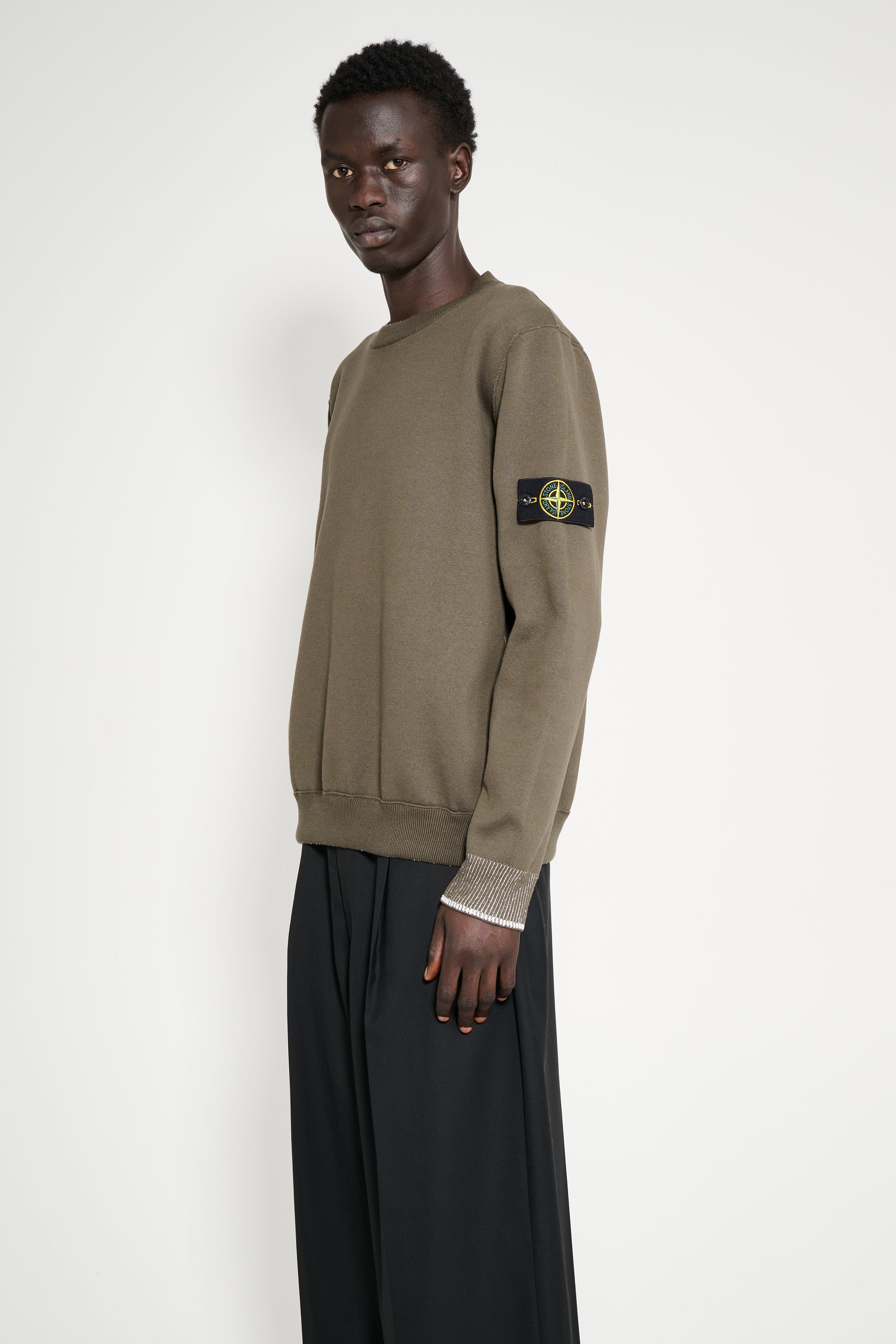 Stone Island Double Face Crew Neck Sweater Ivory