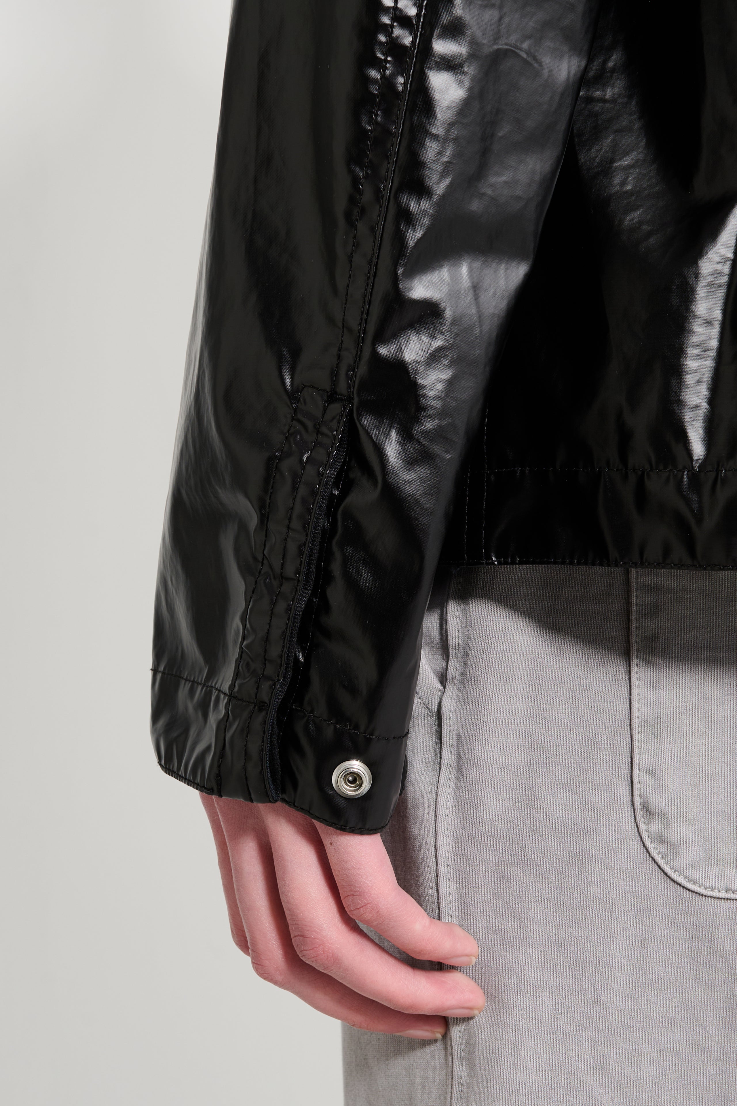 Stone Island Mussola Gommata-TC Nylon Shirt Jacket Black