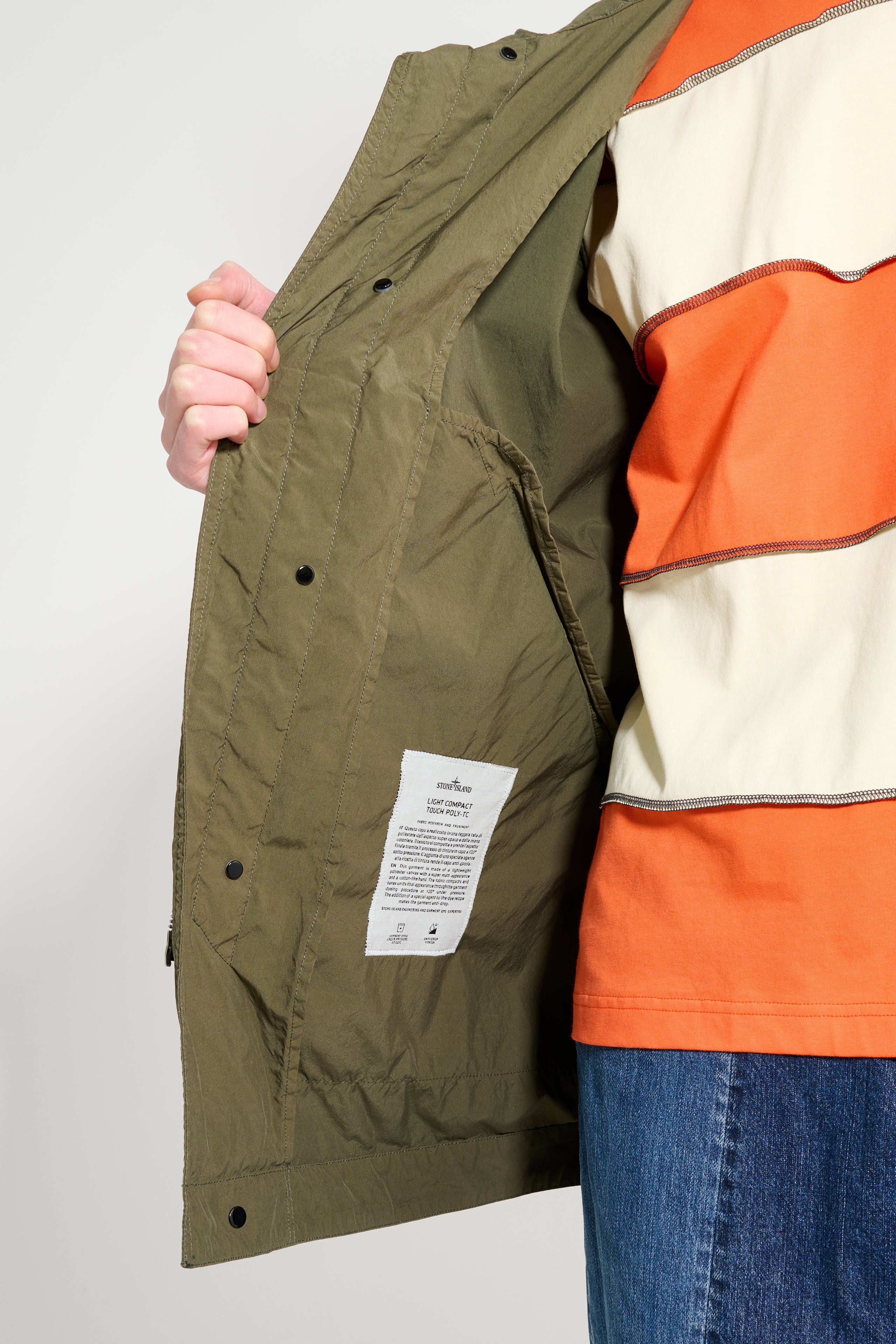 Stone Island Light Compact Touch Poly-TC Parka Military Green