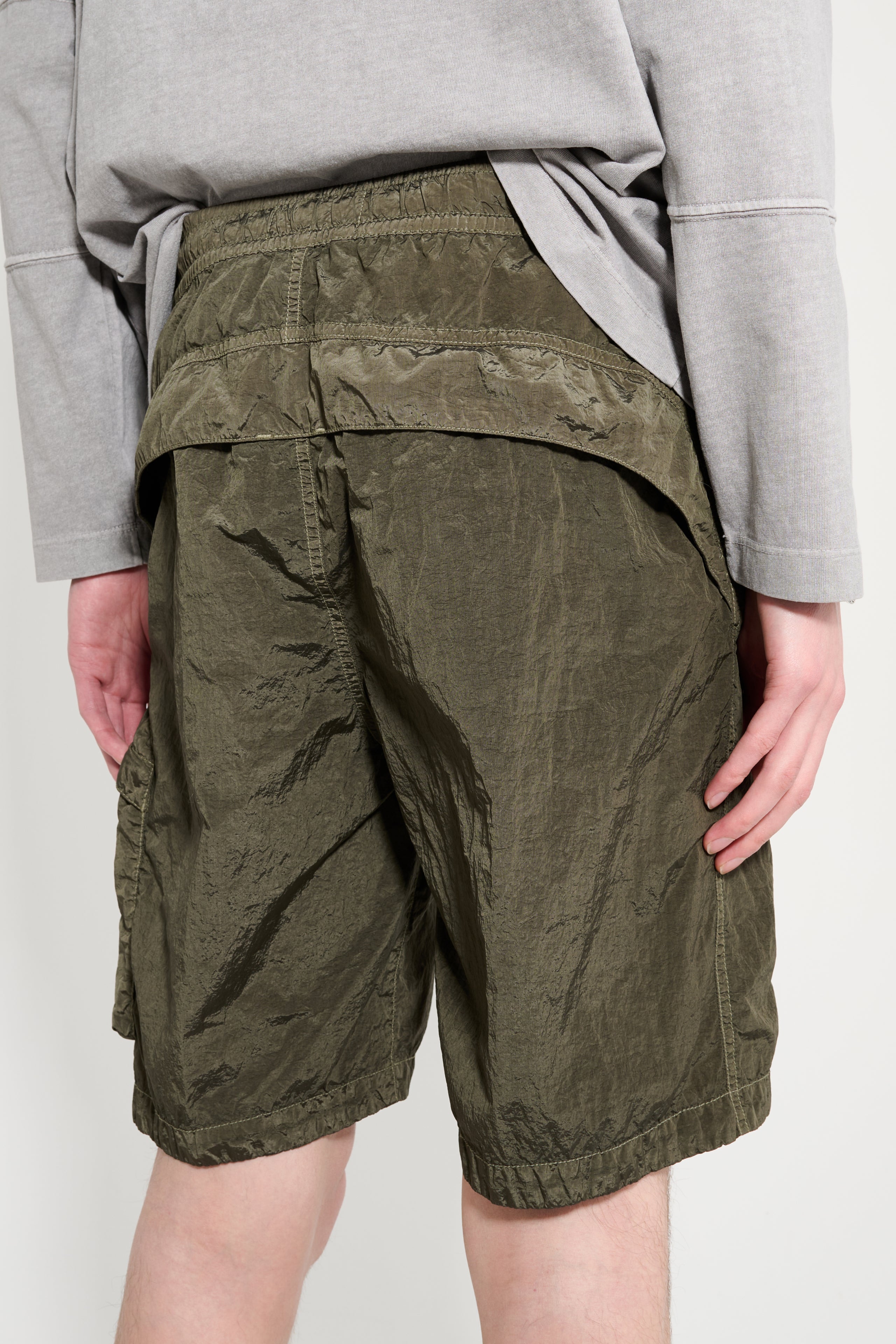 Stone Island Nylon Metal Cargo Shorts Military Green