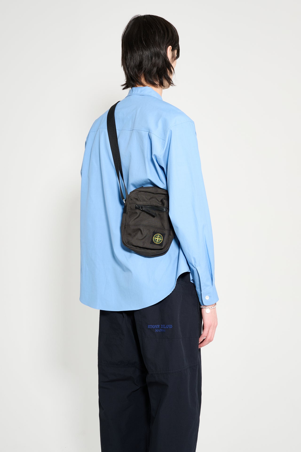 Stone Island CORDURA® 1500 Cross Body Bag Lead Grey