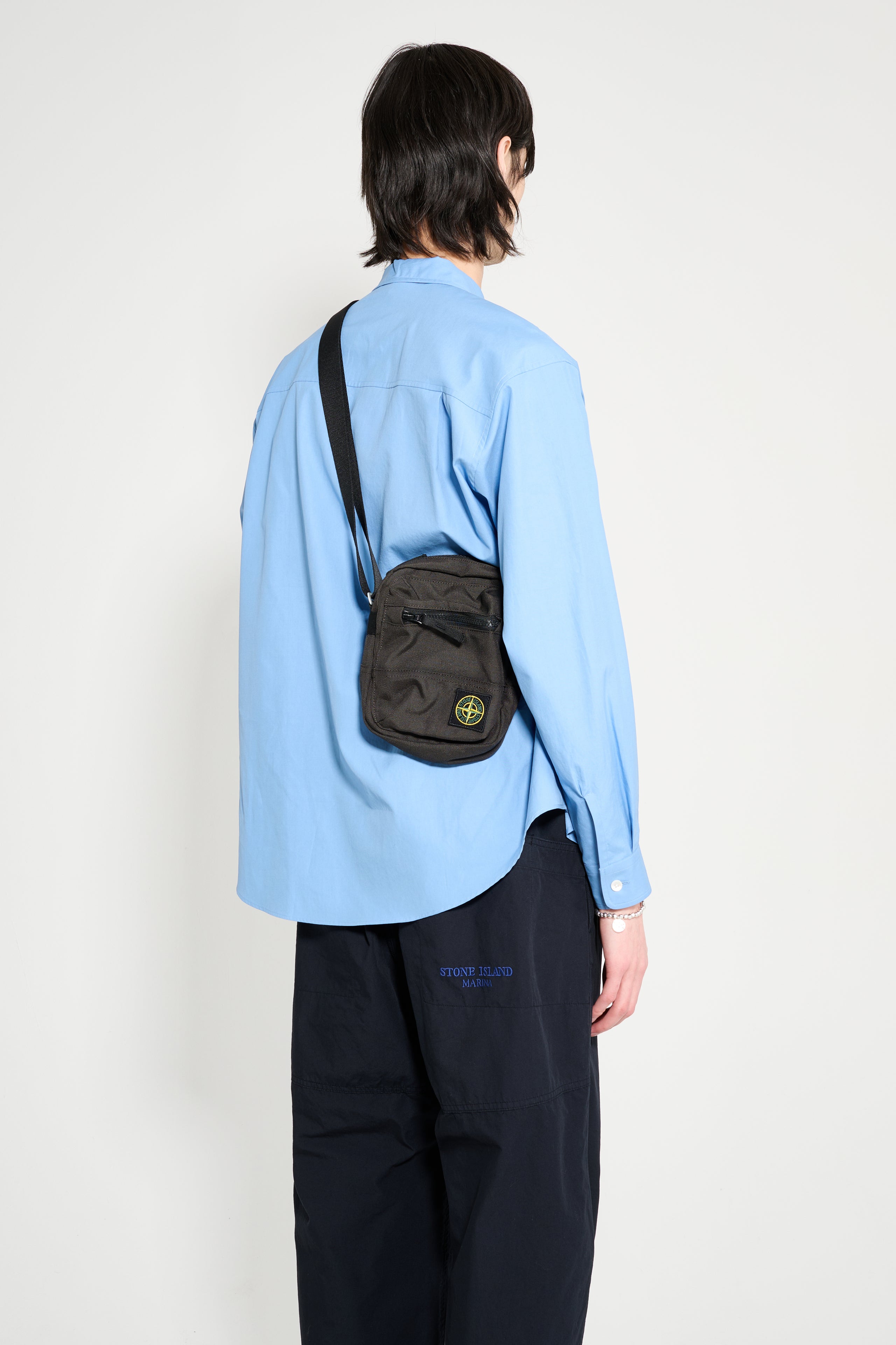 Stone Island CORDURA® 1500 Cross Body Bag Lead Grey