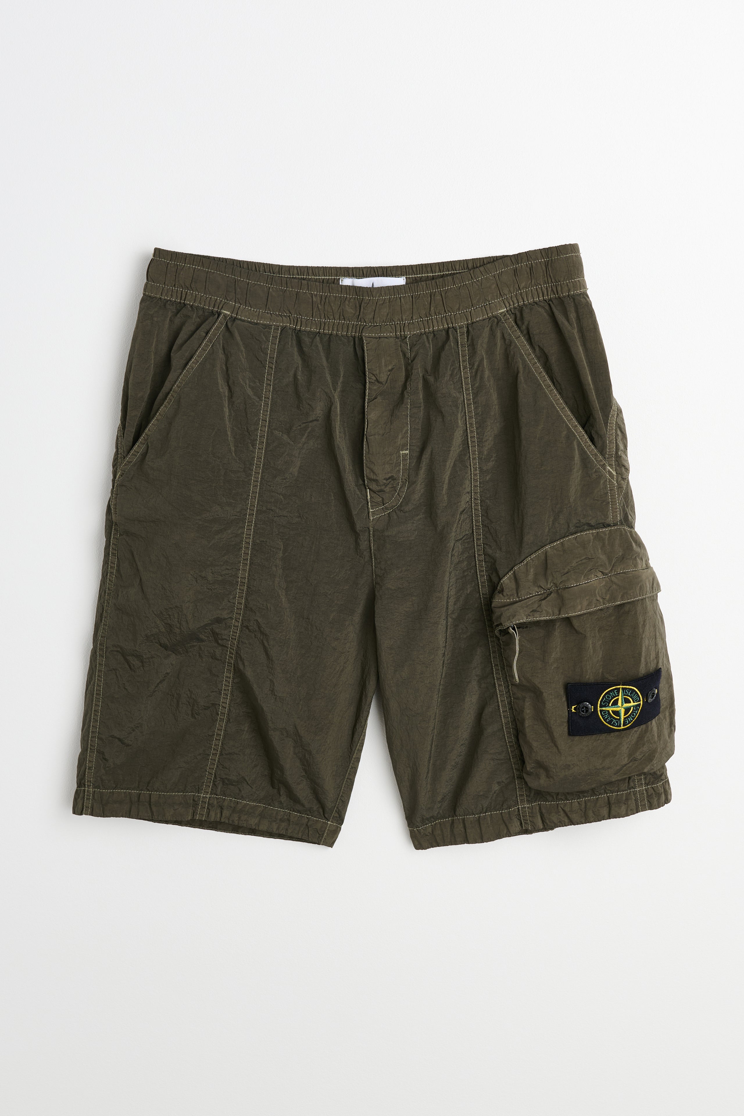 Stone Island Nylon Metal Cargo Shorts Military Green