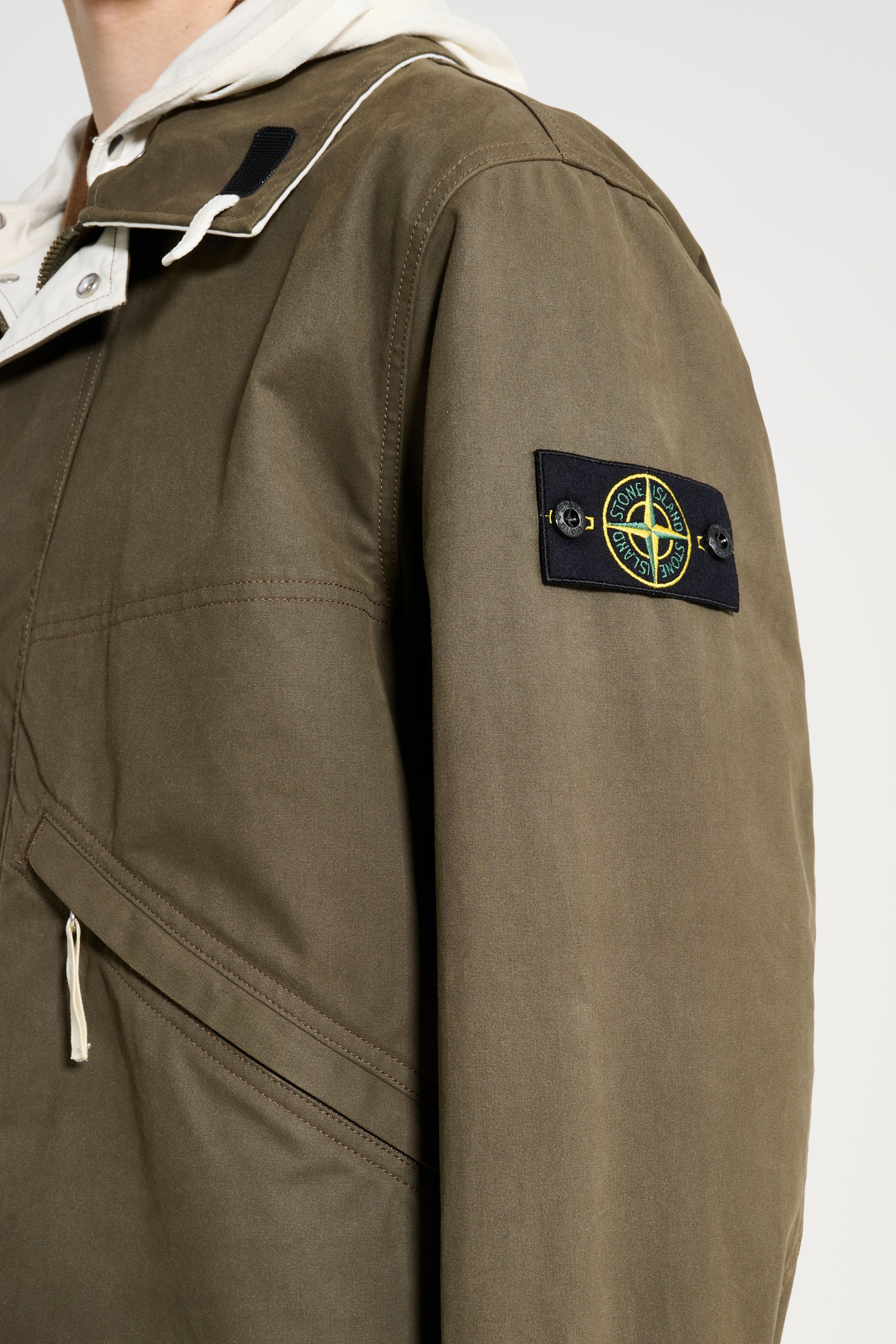 Stone Island Hooded Compass Jacket Military Green