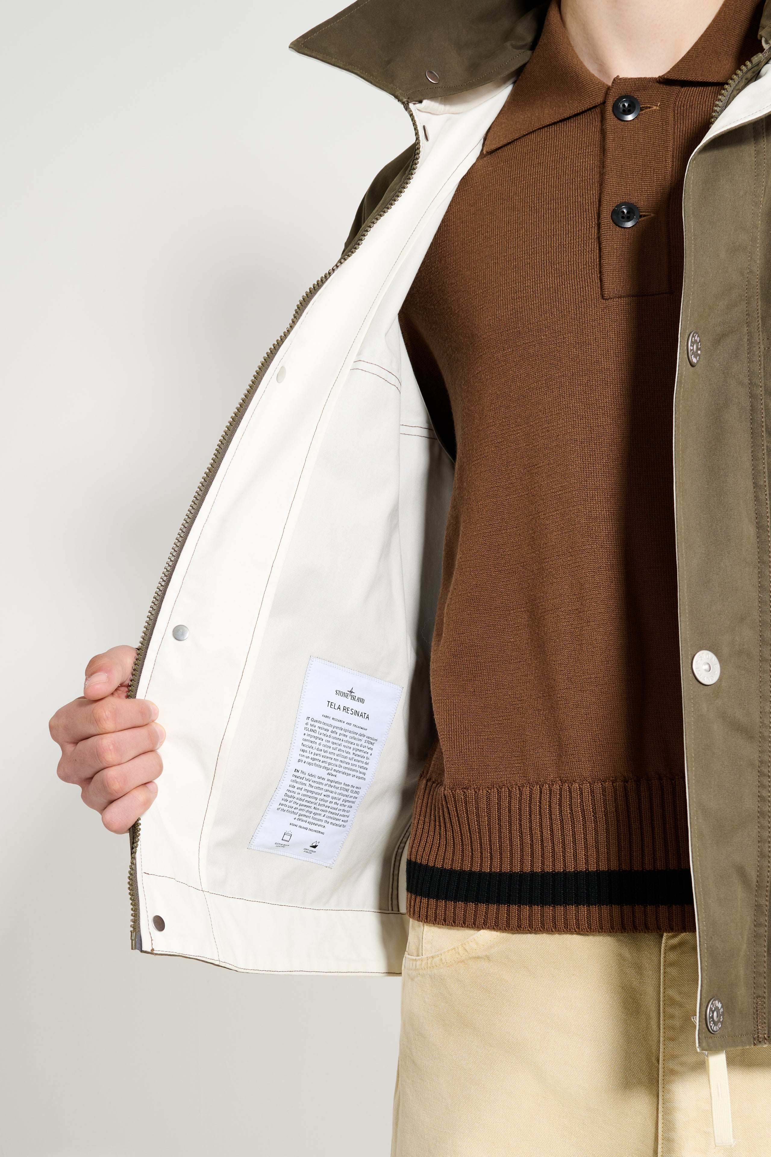 Stone Island Hooded Compass Jacket Military Green