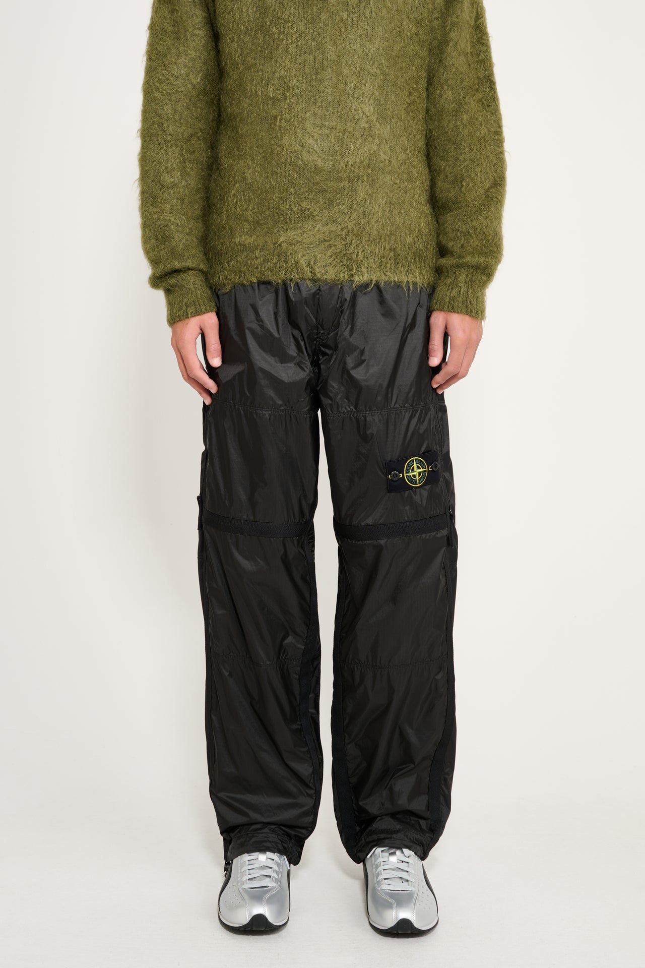 Stone Island Ripstop Light HT Nylon Joggers Lead Grey
