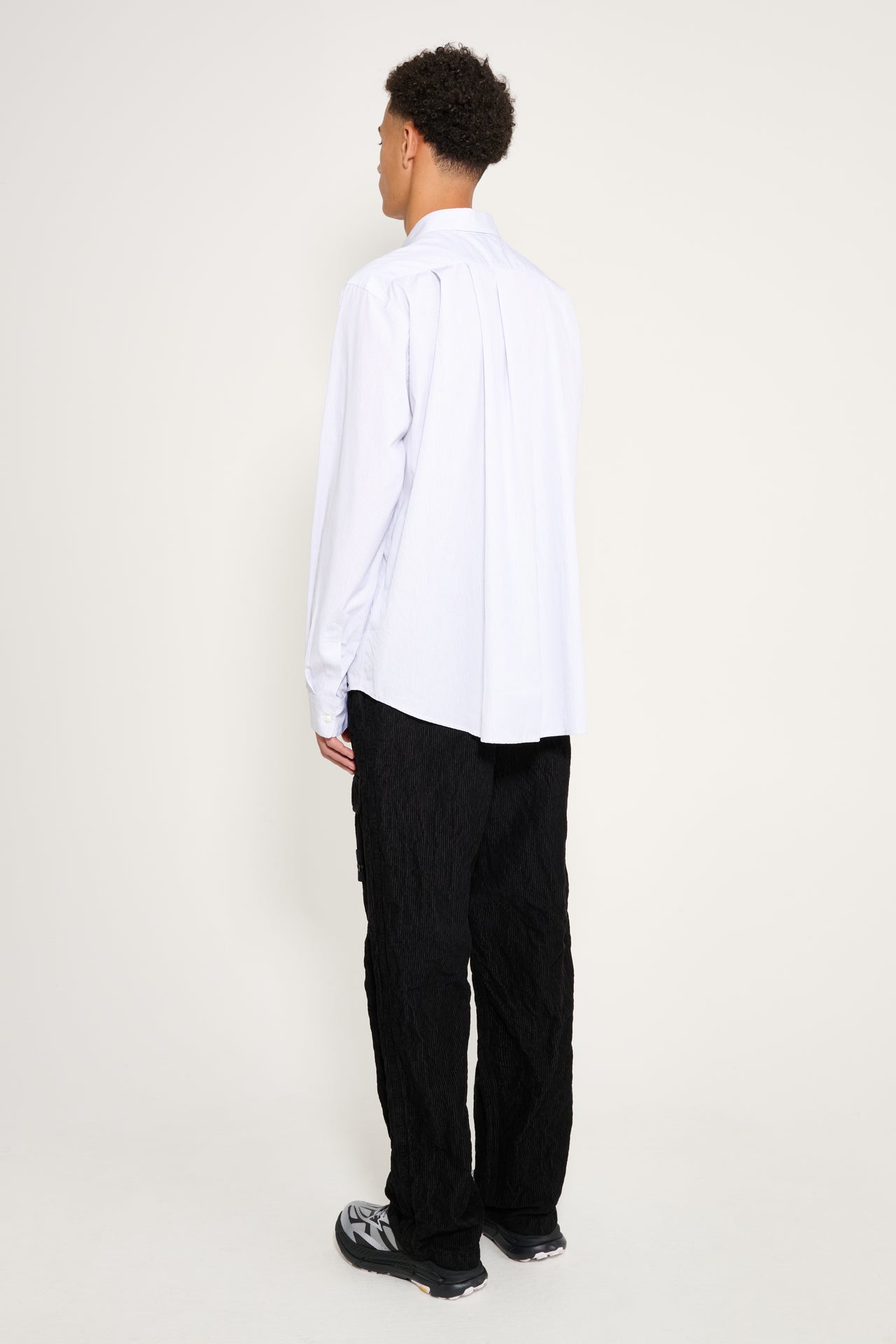 Stone Island Wrinkled Corduroy 500-TC Cargo Trousers Black