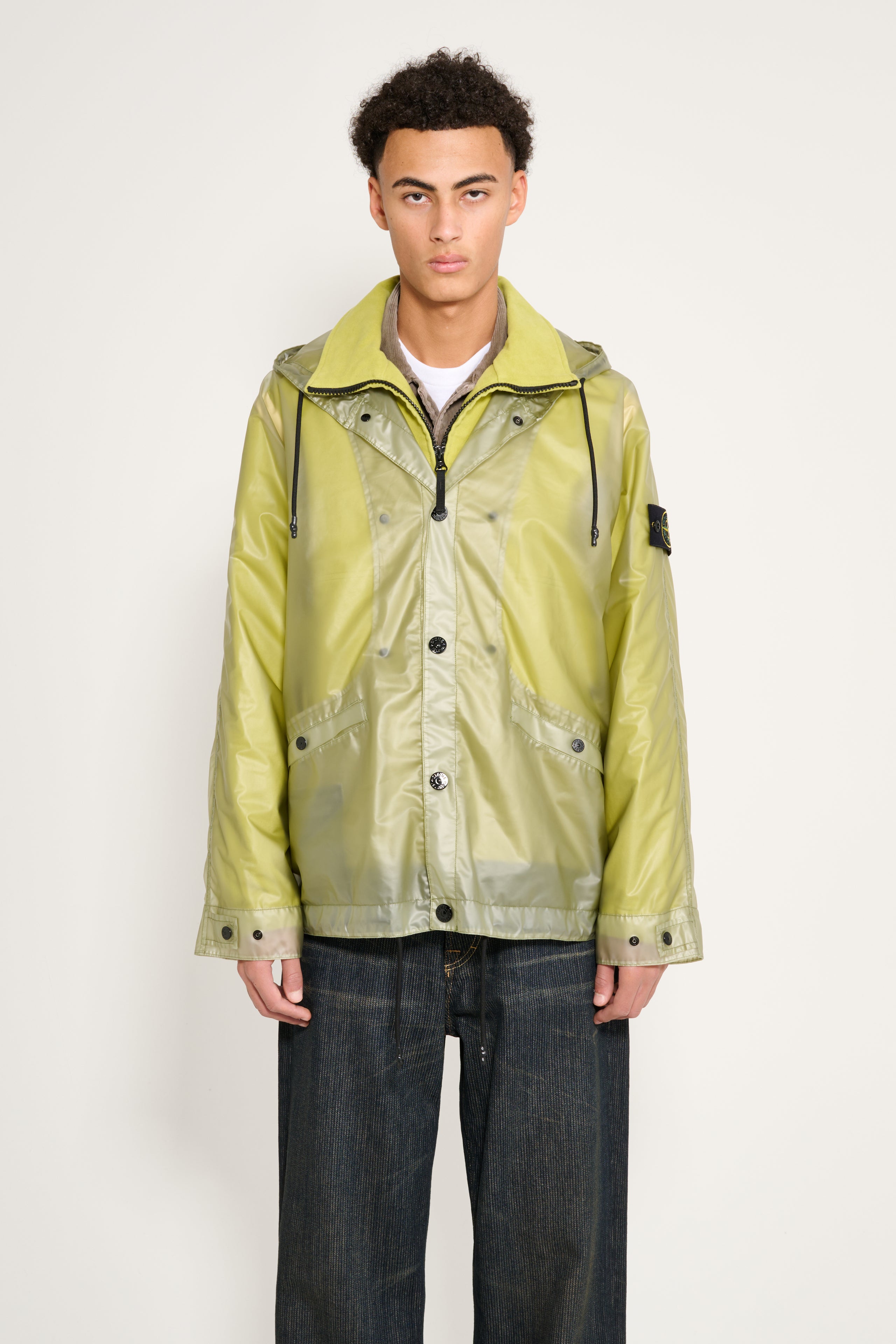 Stone Island Translucent Cover + Cotton Moleskin Parka Fern