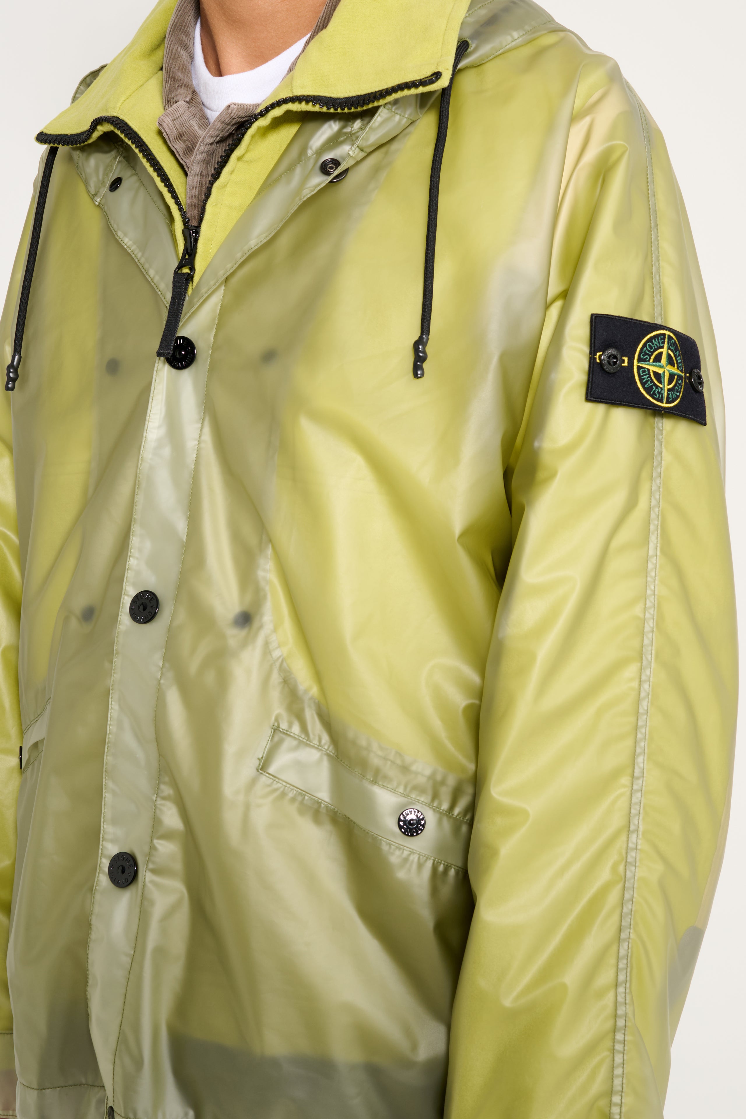 Stone Island Translucent Cover + Cotton Moleskin Parka Fern