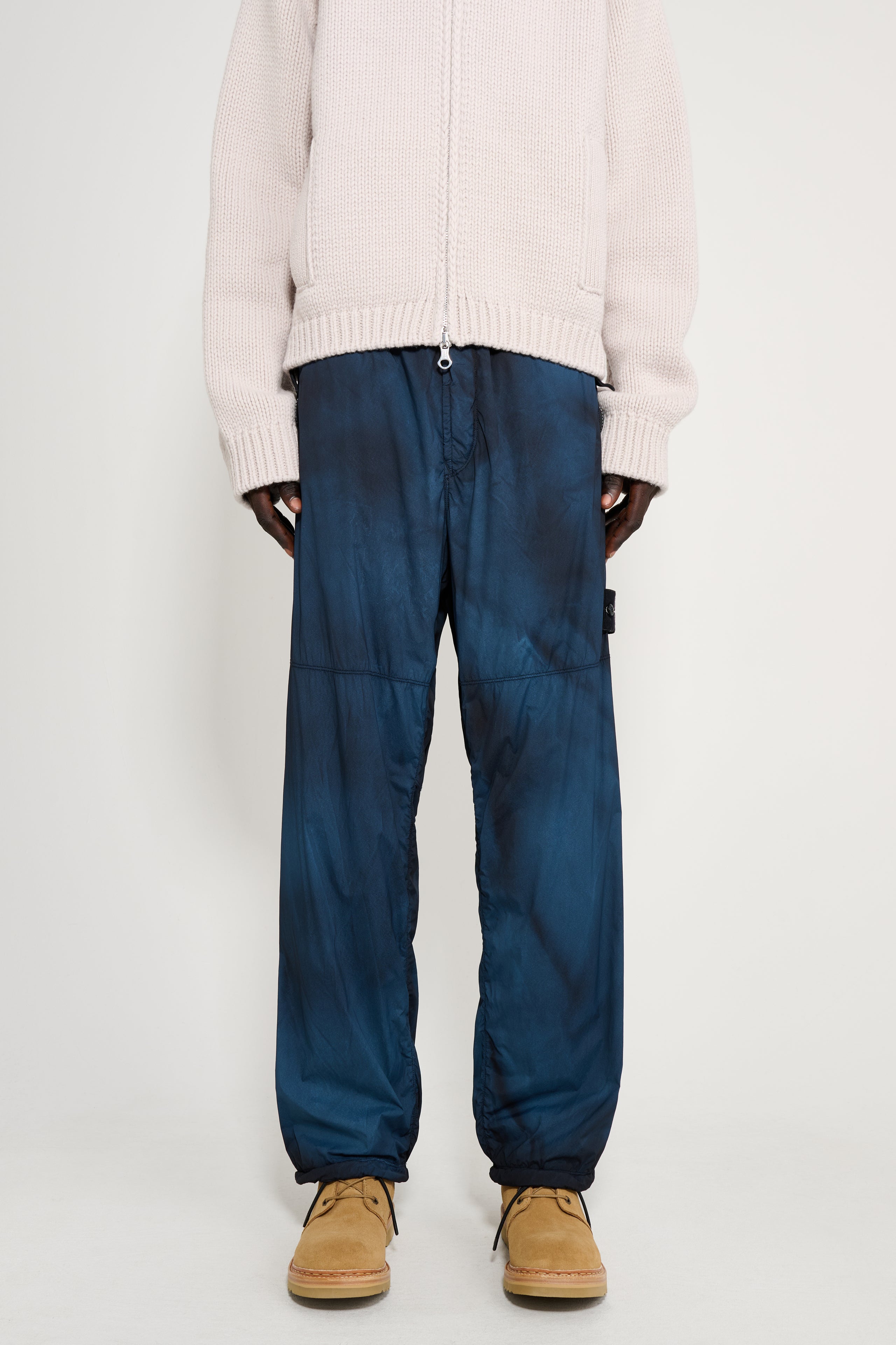 Stone Island Bleached Trousers Blue / Black