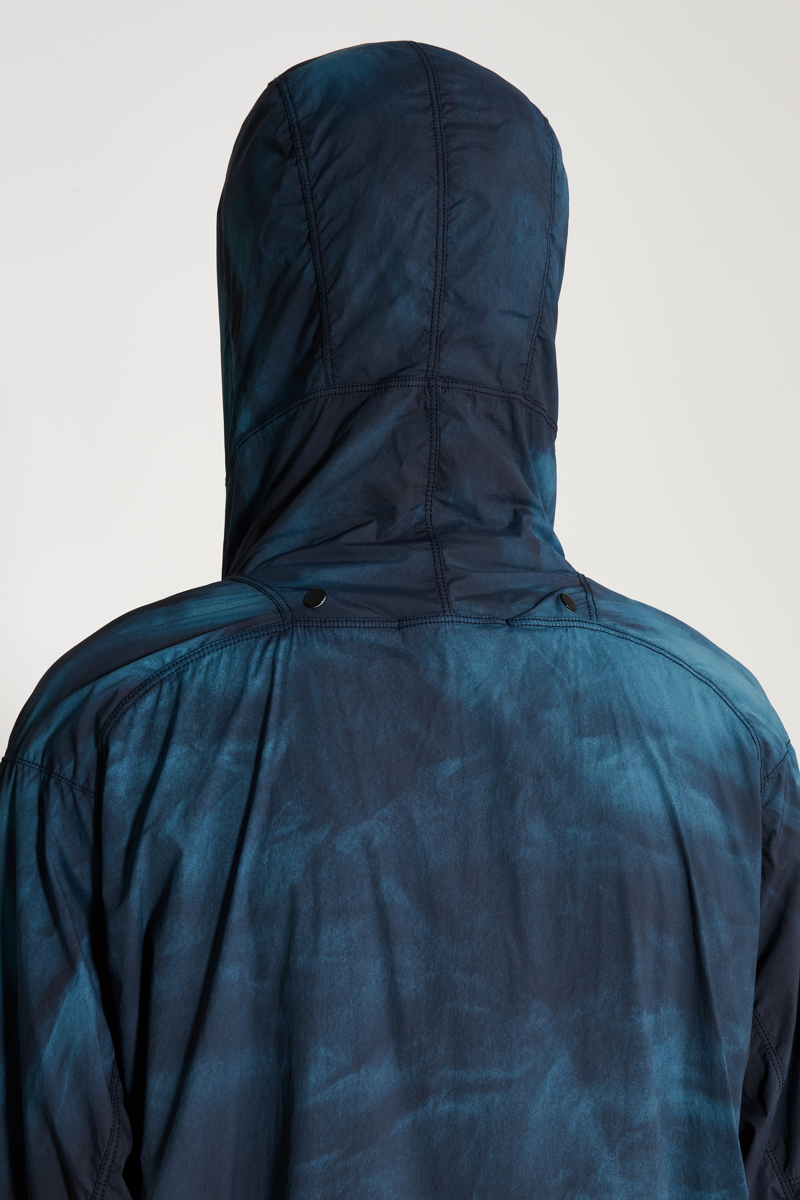 Stone Island Bleached Hooded Jacket Blue / Black