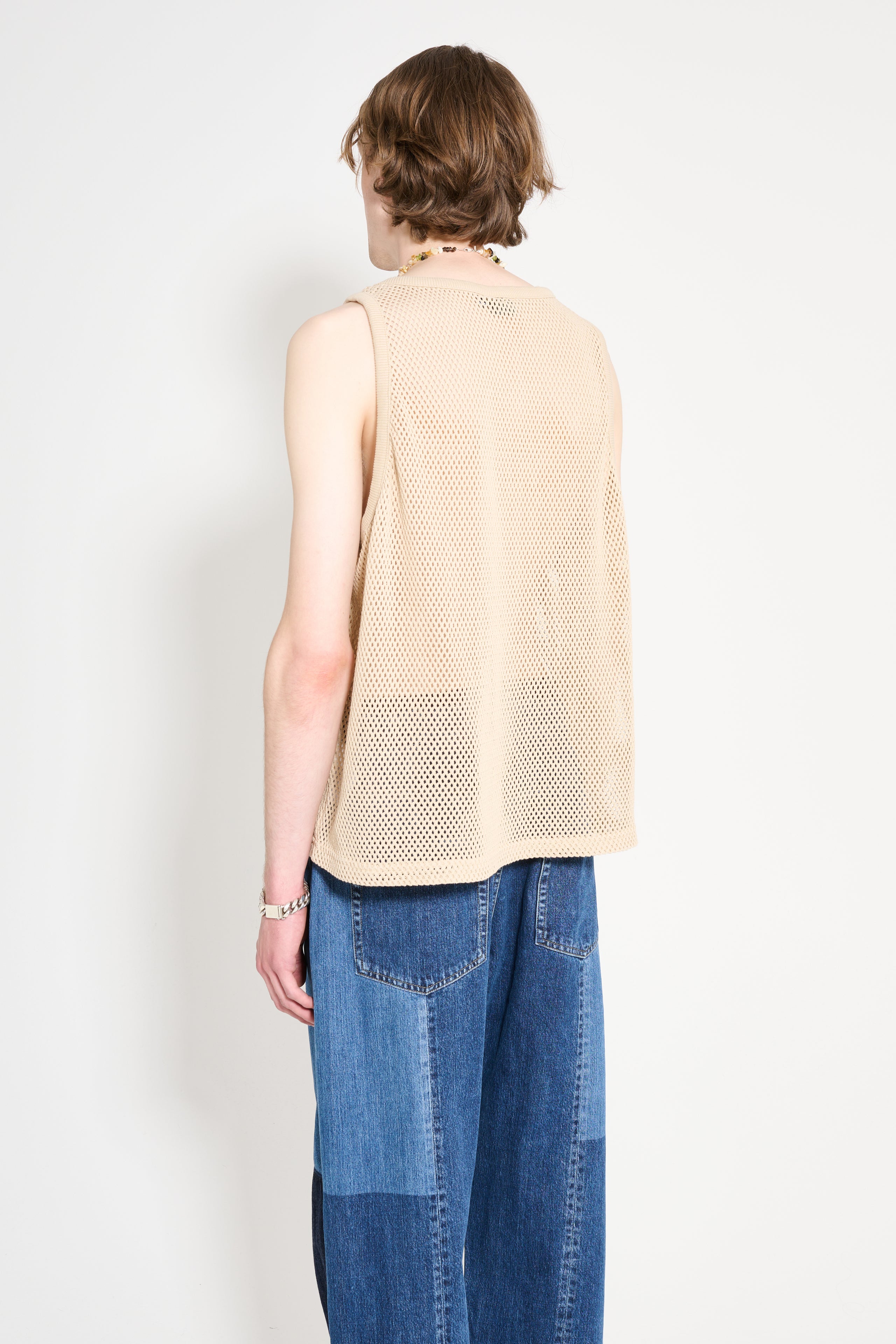 Stüssy Cotton Big Mesh Tank Natural