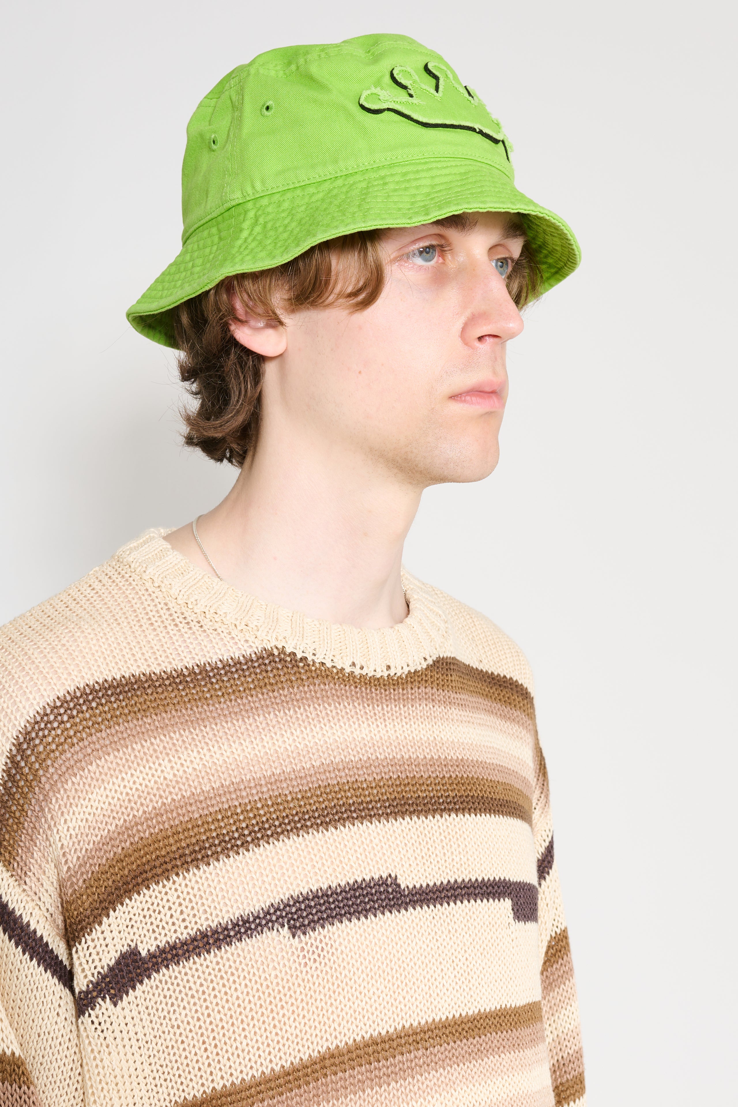 Stüssy Crown Applique Bucket Hat Lime