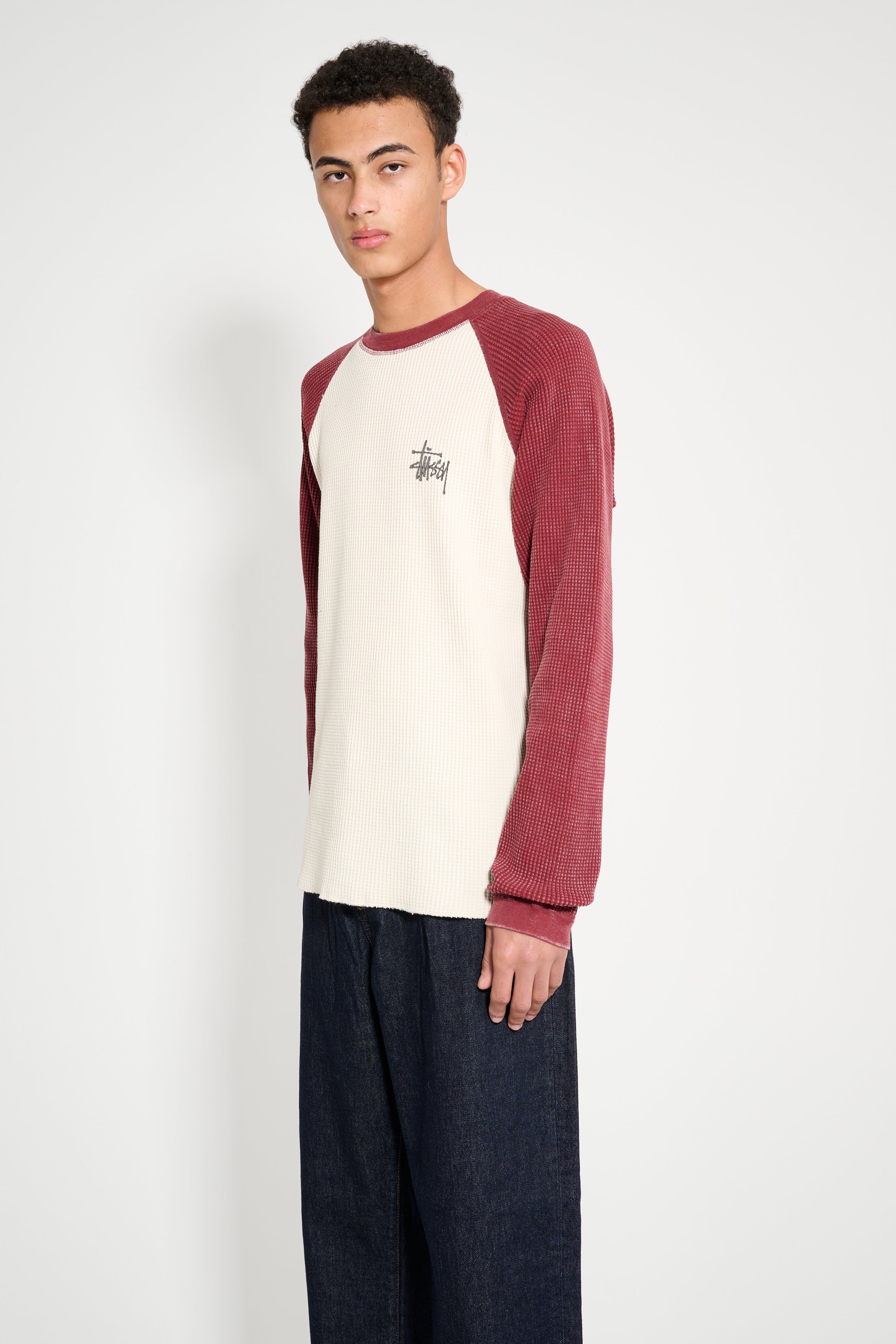 Stüssy Raglan Thermal Two Tone Off White