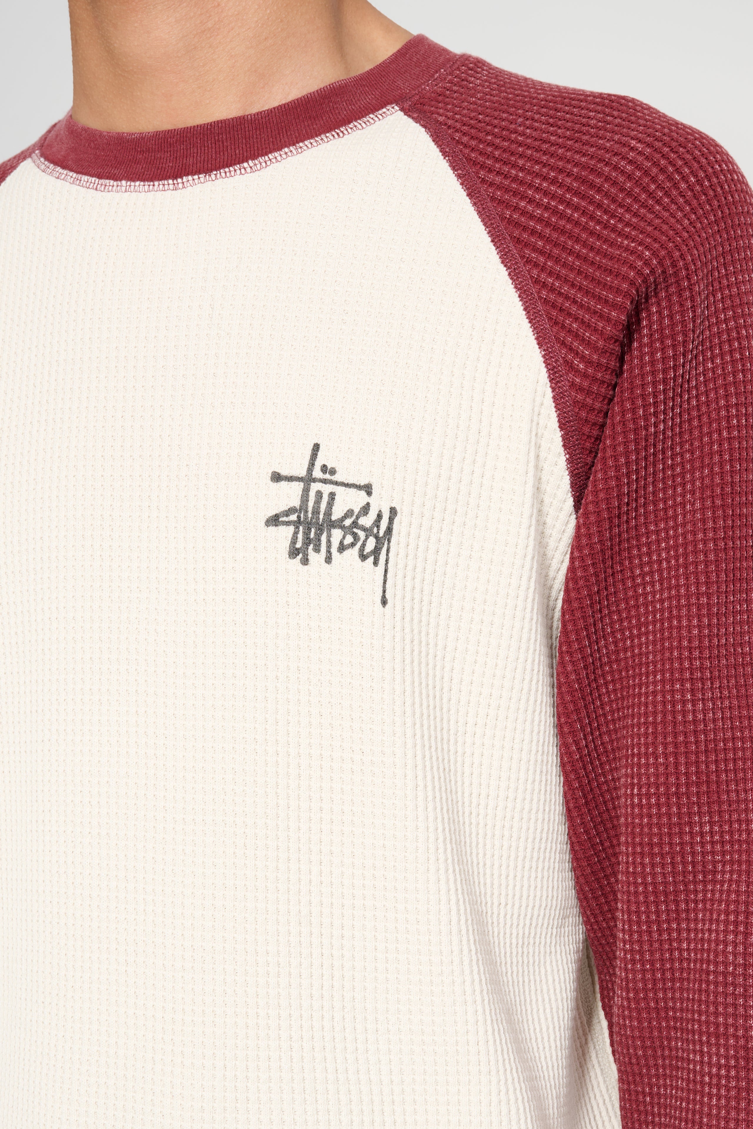 Stüssy Raglan Thermal Two Tone Off White