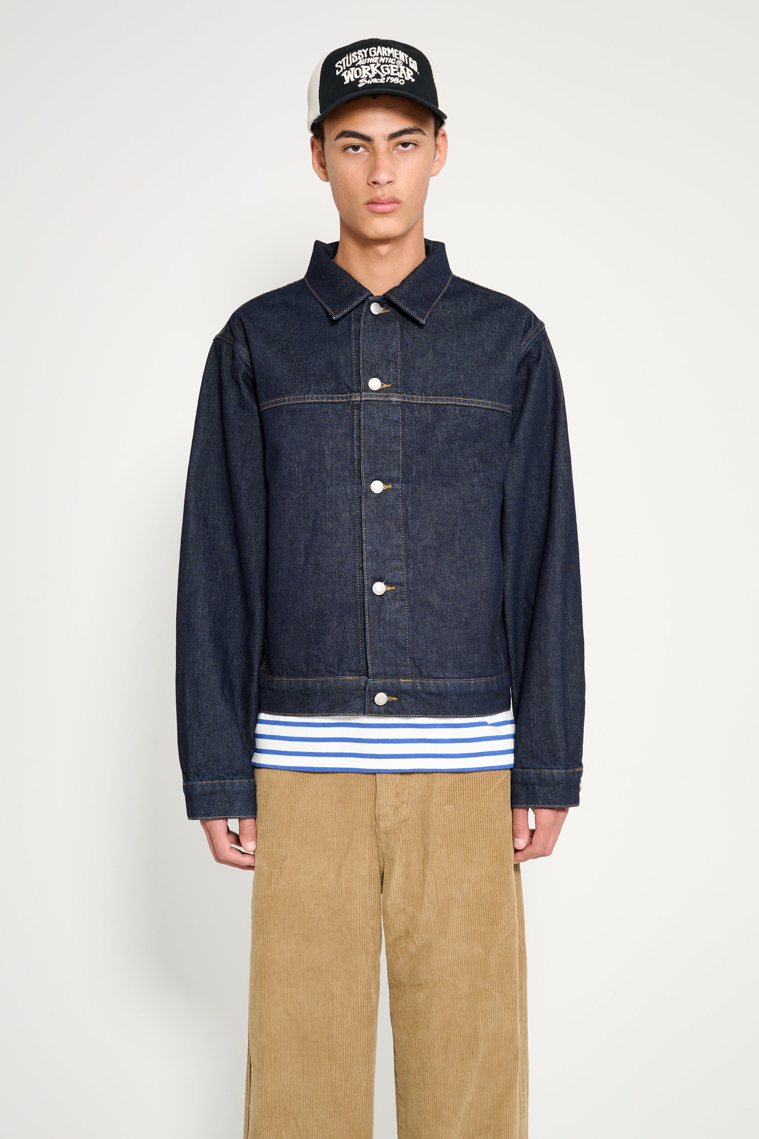 Stüssy Trucker Denim Jacket Rinsed Indigo