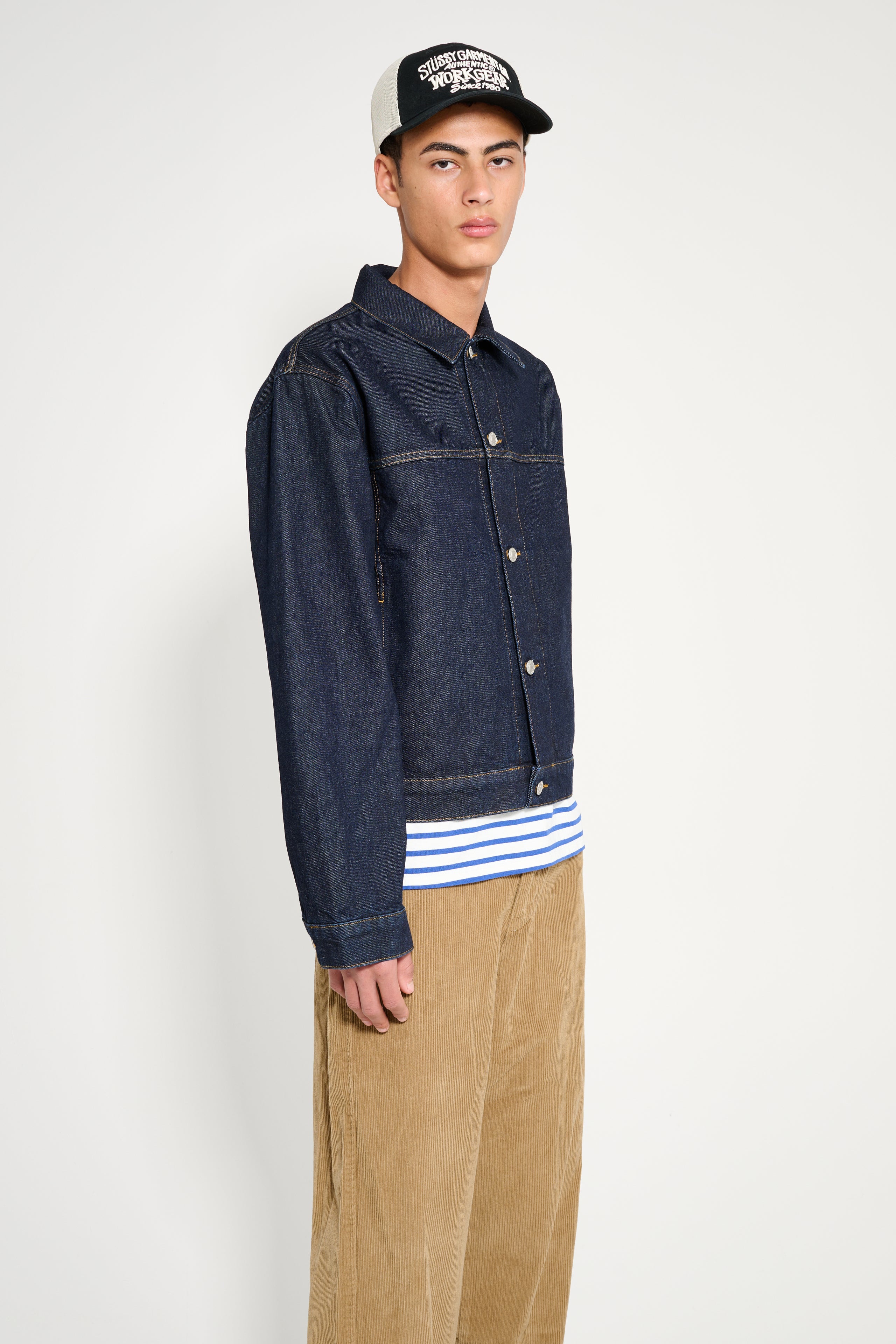 Stüssy Trucker Denim Jacket Rinsed Indigo