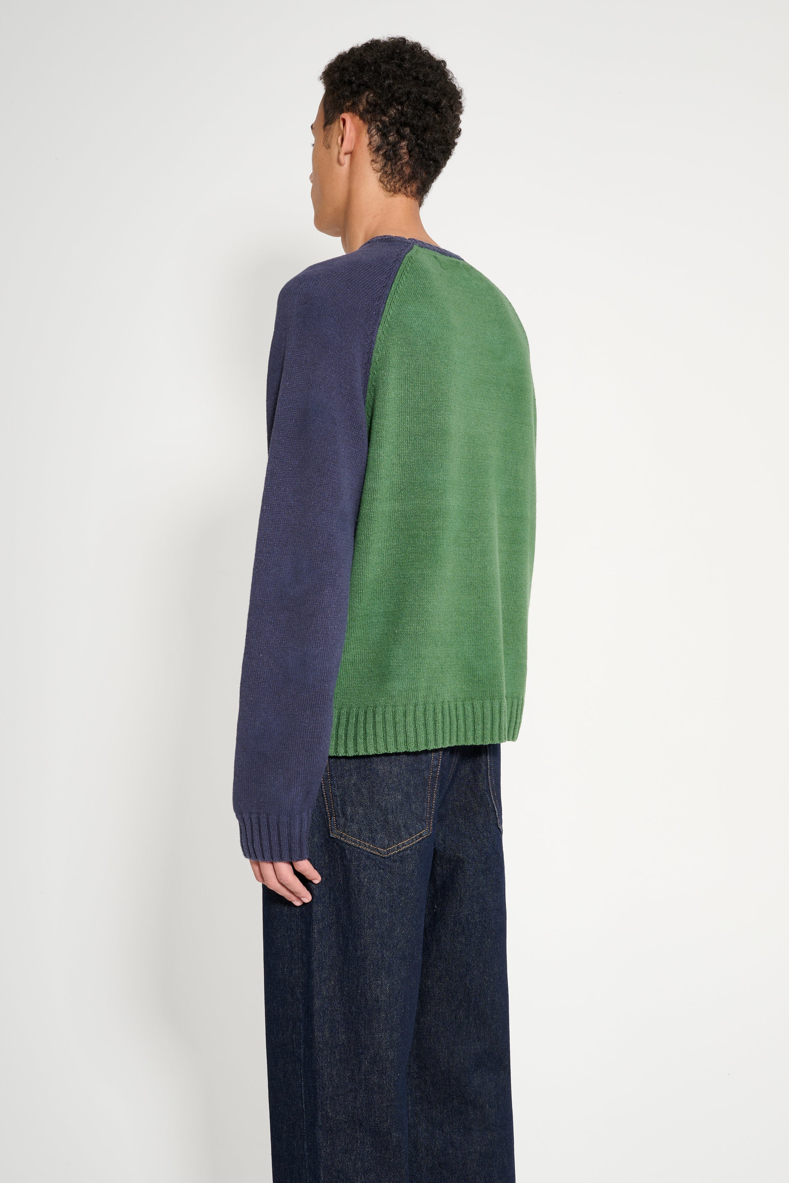 Stüssy Color Blocked Raglan Crew Green