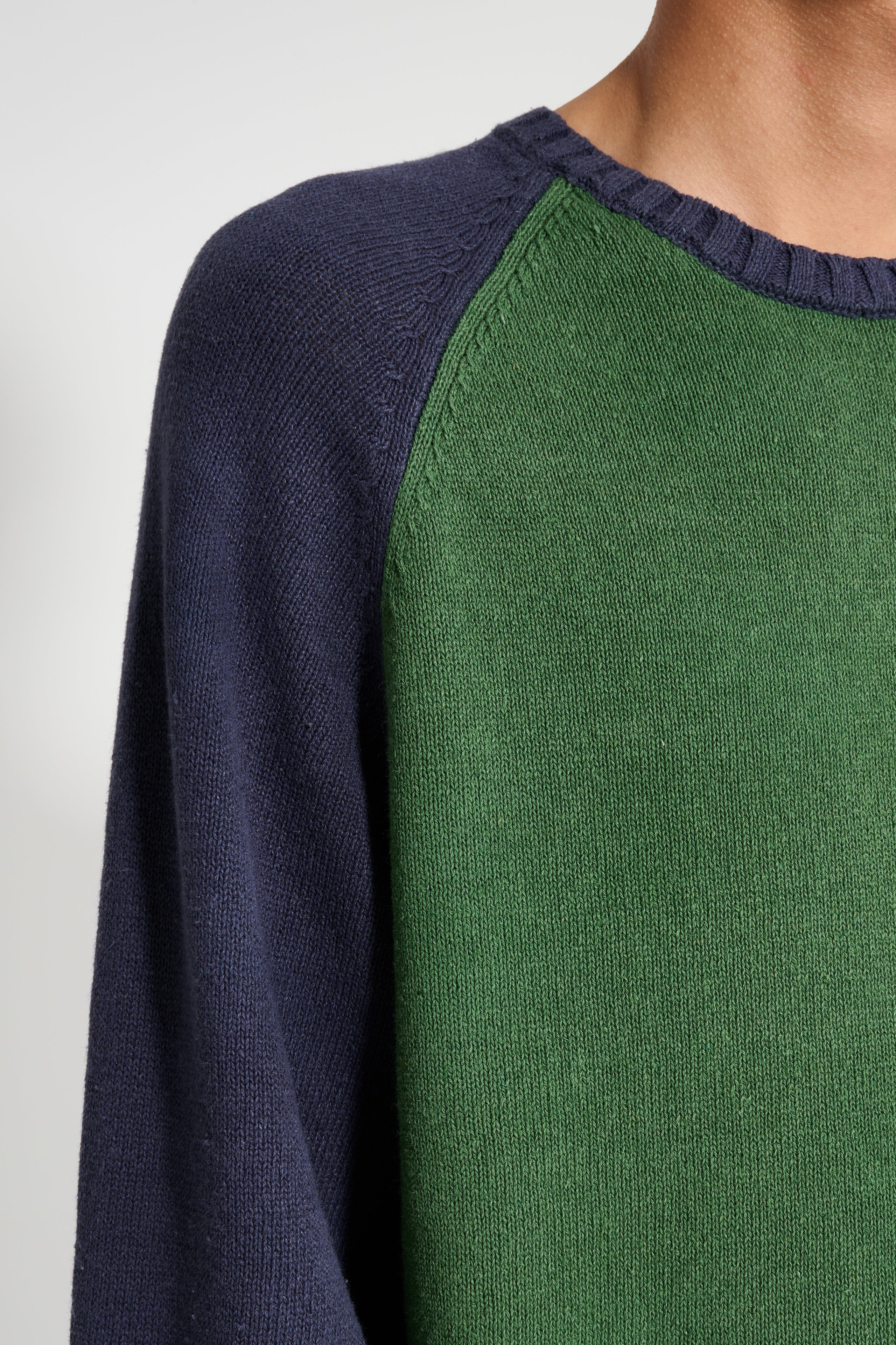 Stüssy Color Blocked Raglan Crew Green