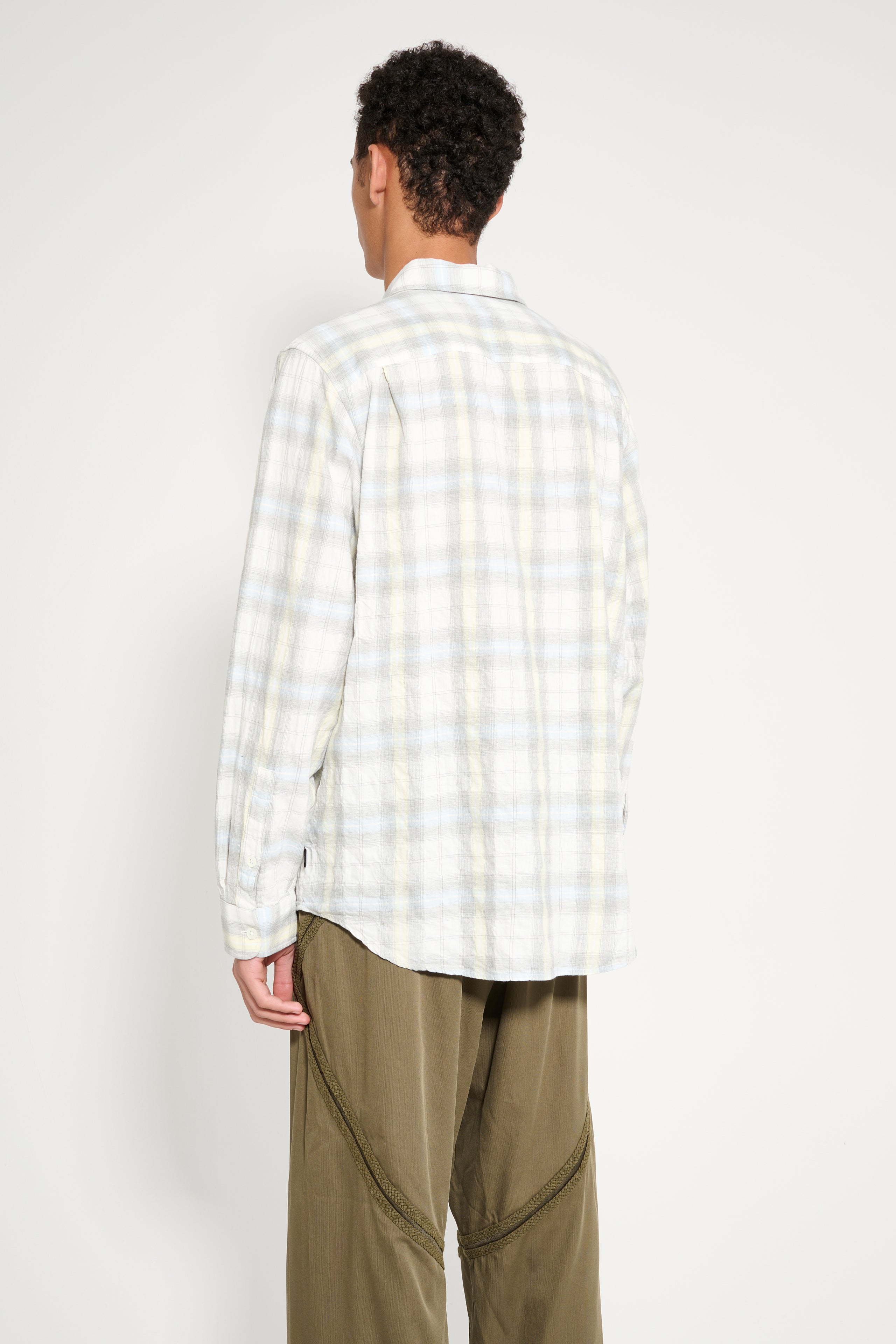 Stüssy Beach Plaid Shirt Off White