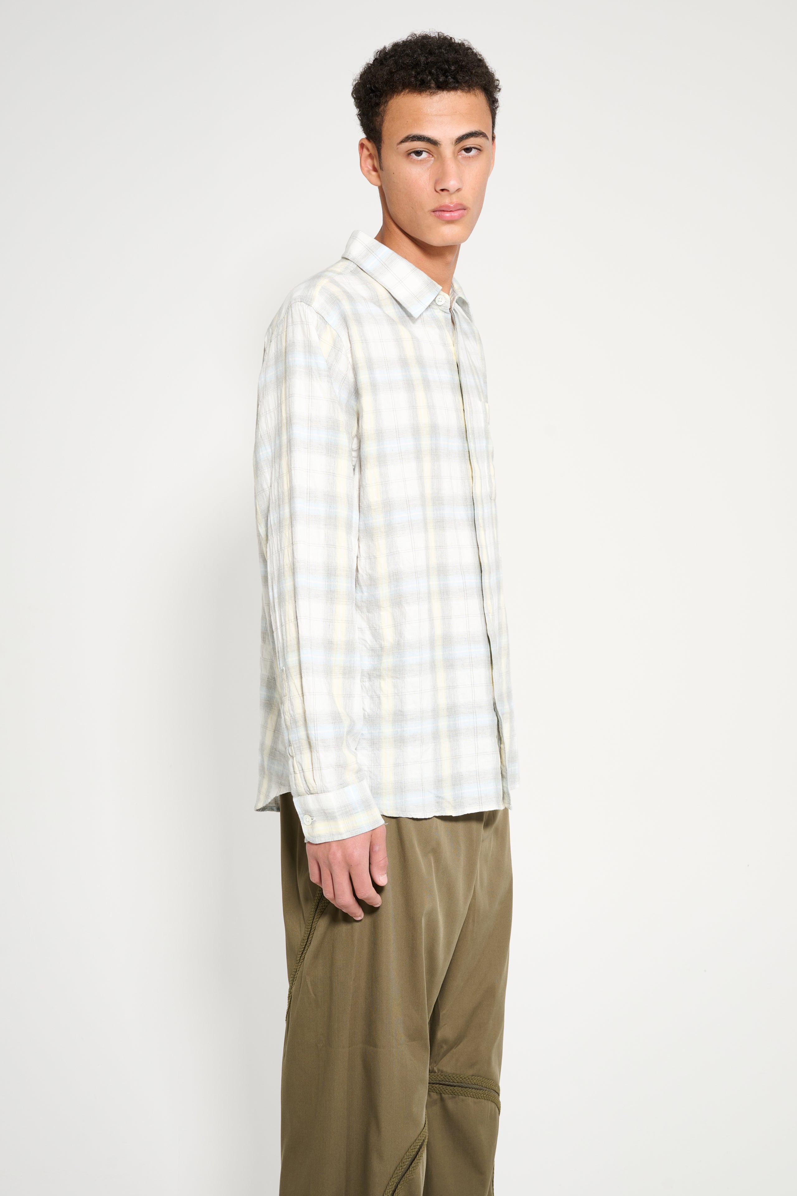 Stüssy Beach Plaid Shirt Off White