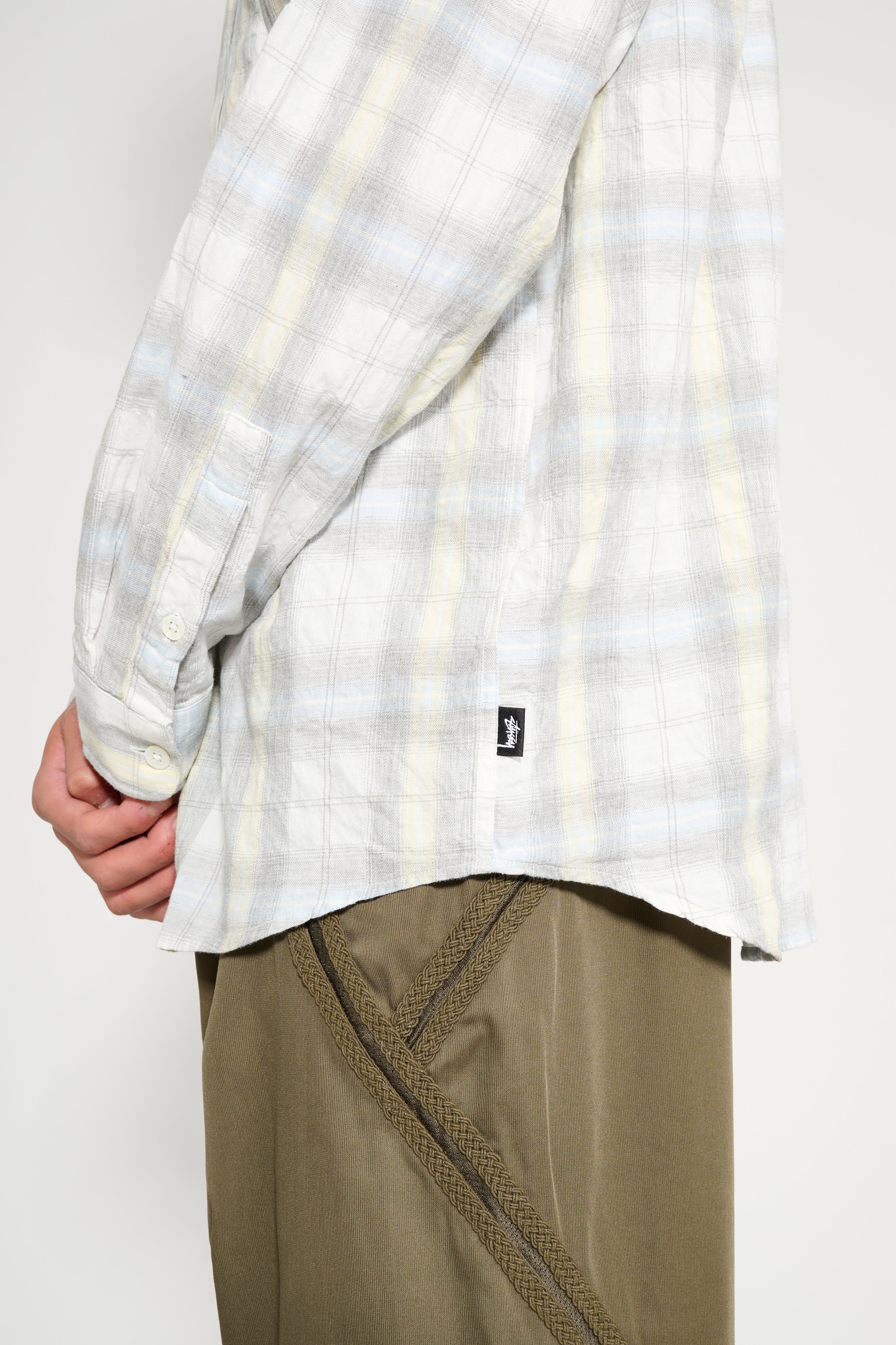 Stüssy Beach Plaid Shirt Off White