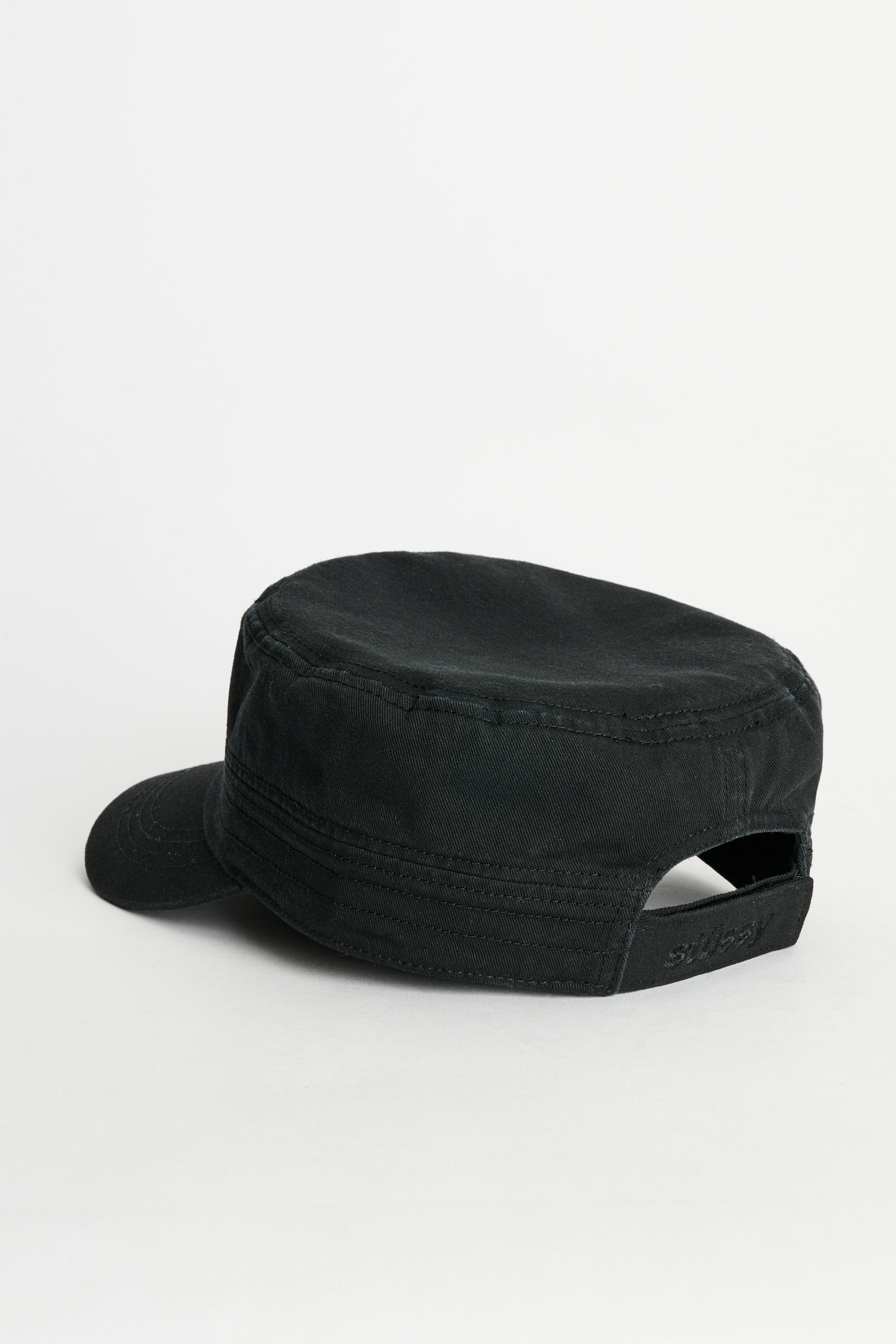 Stüssy Cadet Helvetica Logo Cap Black