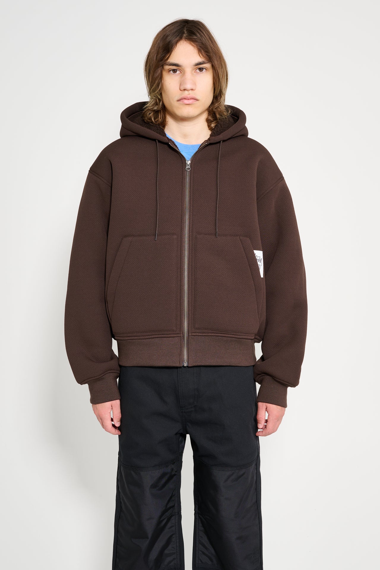 Stüssy Bonded Sherpa Lined Hood Brown
