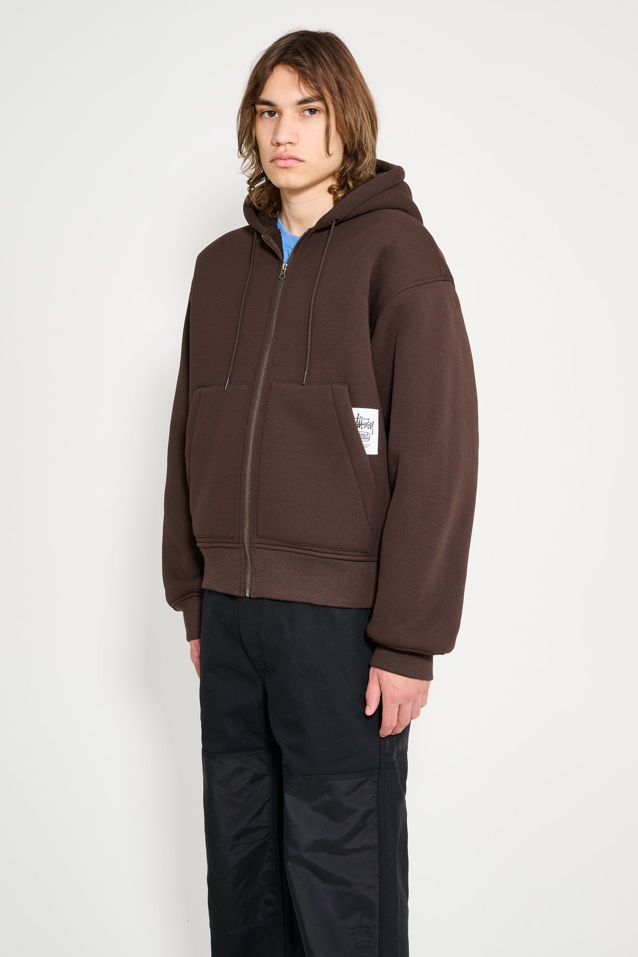 Stüssy Bonded Sherpa Lined Hood Brown