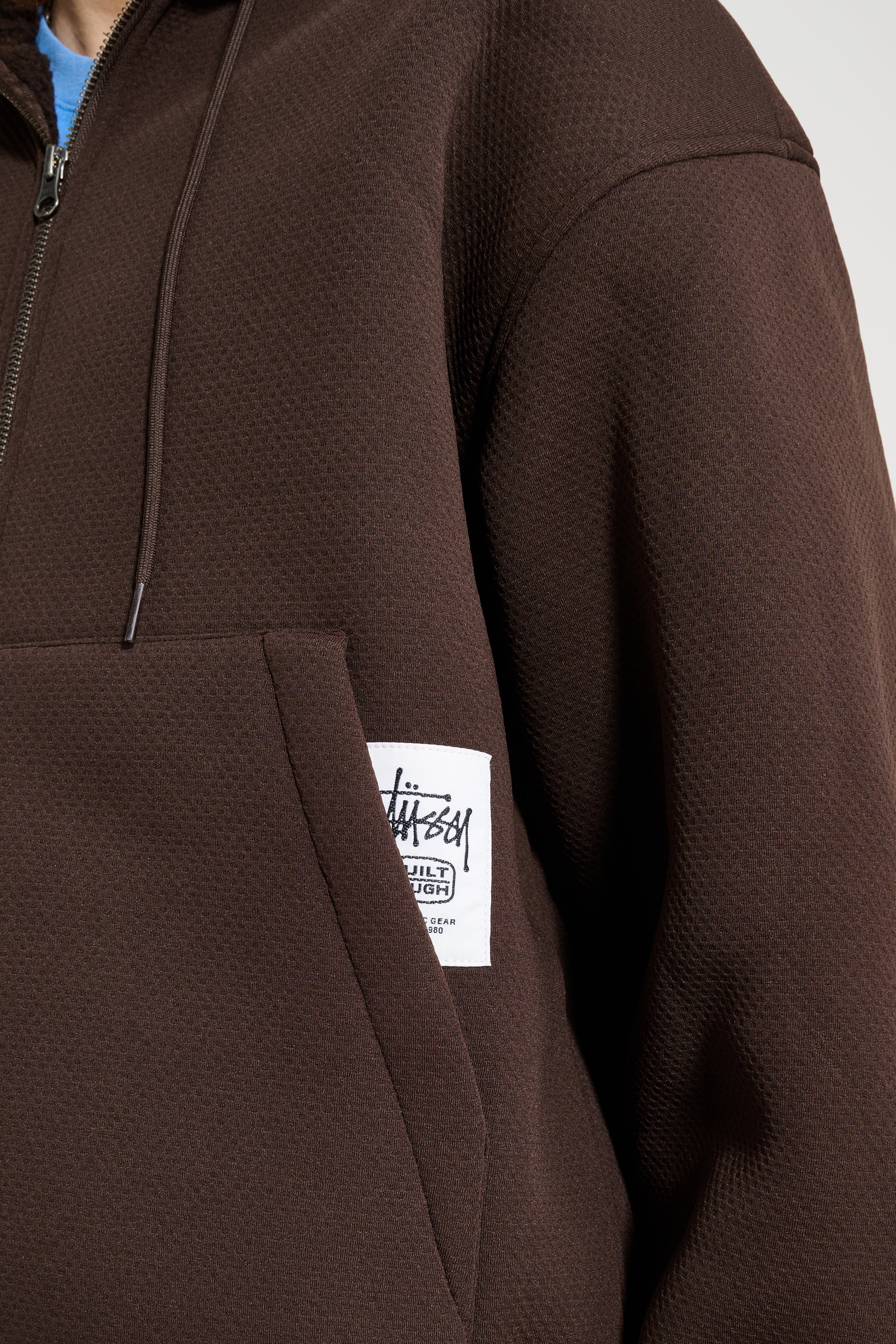 Stüssy Bonded Sherpa Lined Hood Brown
