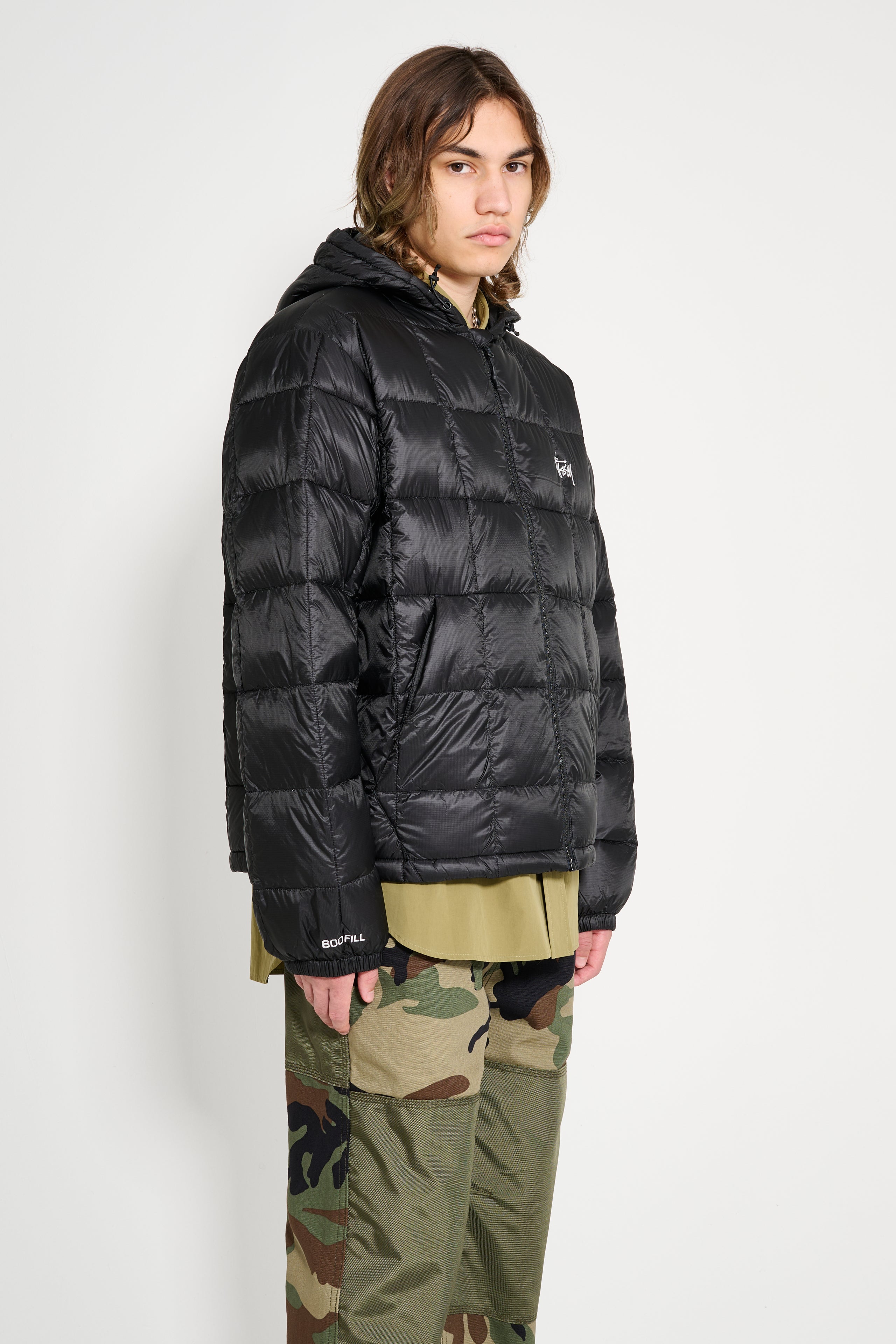 Stüssy Midweight Hooded Puffer Black