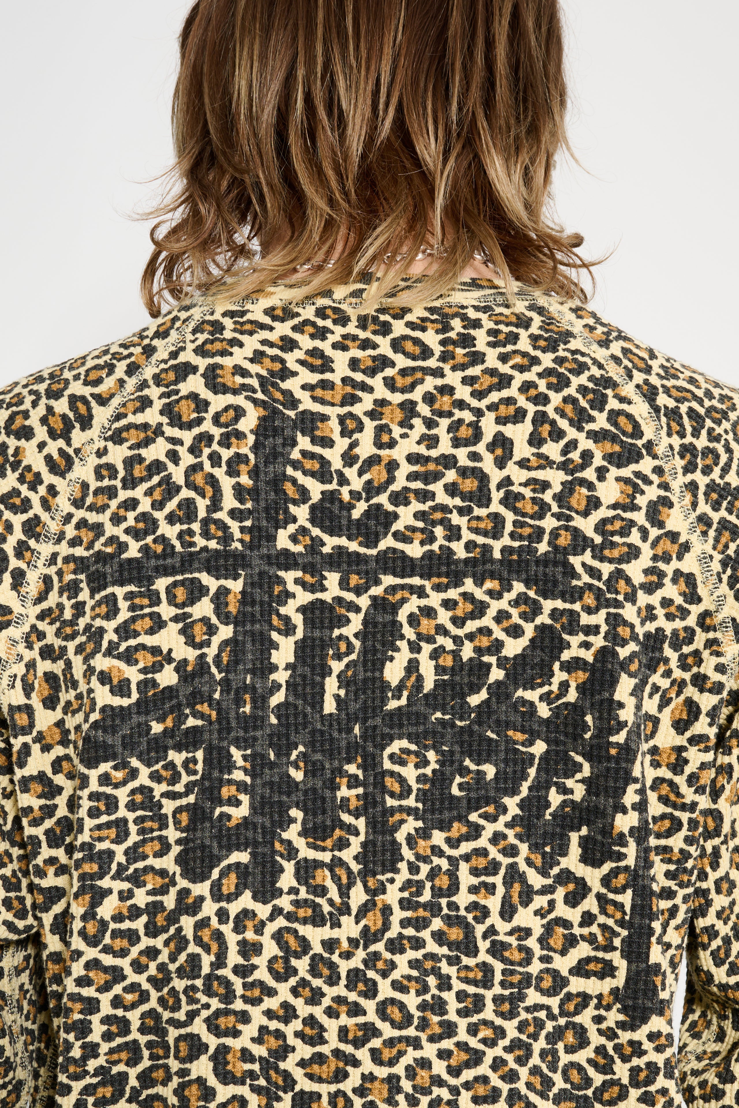 Stüssy Raglan Thermal Basic Stock Leopard