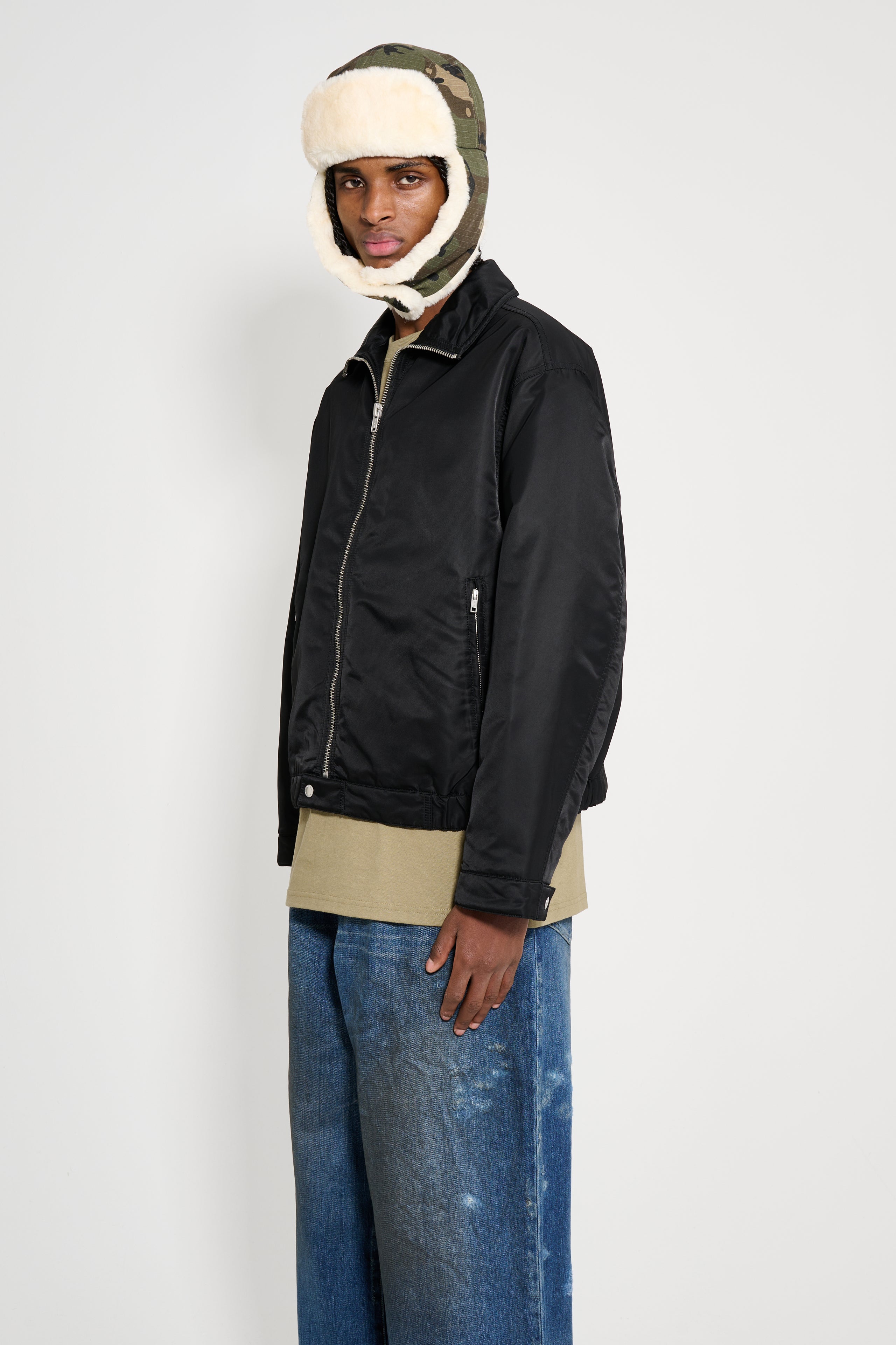 Stüssy Piled Lined Zip Jacket Black