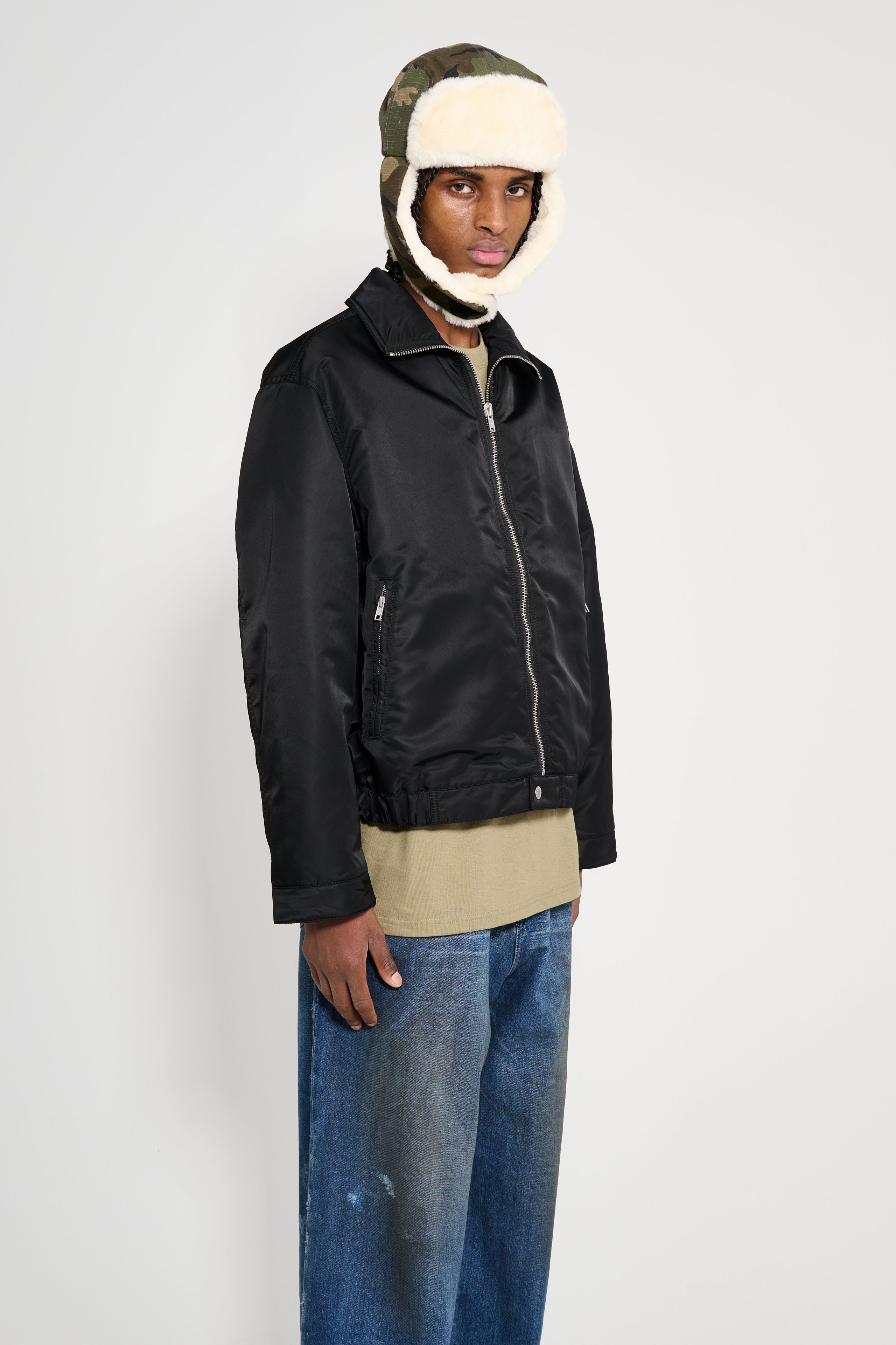 Stüssy Piled Lined Zip Jacket Black
