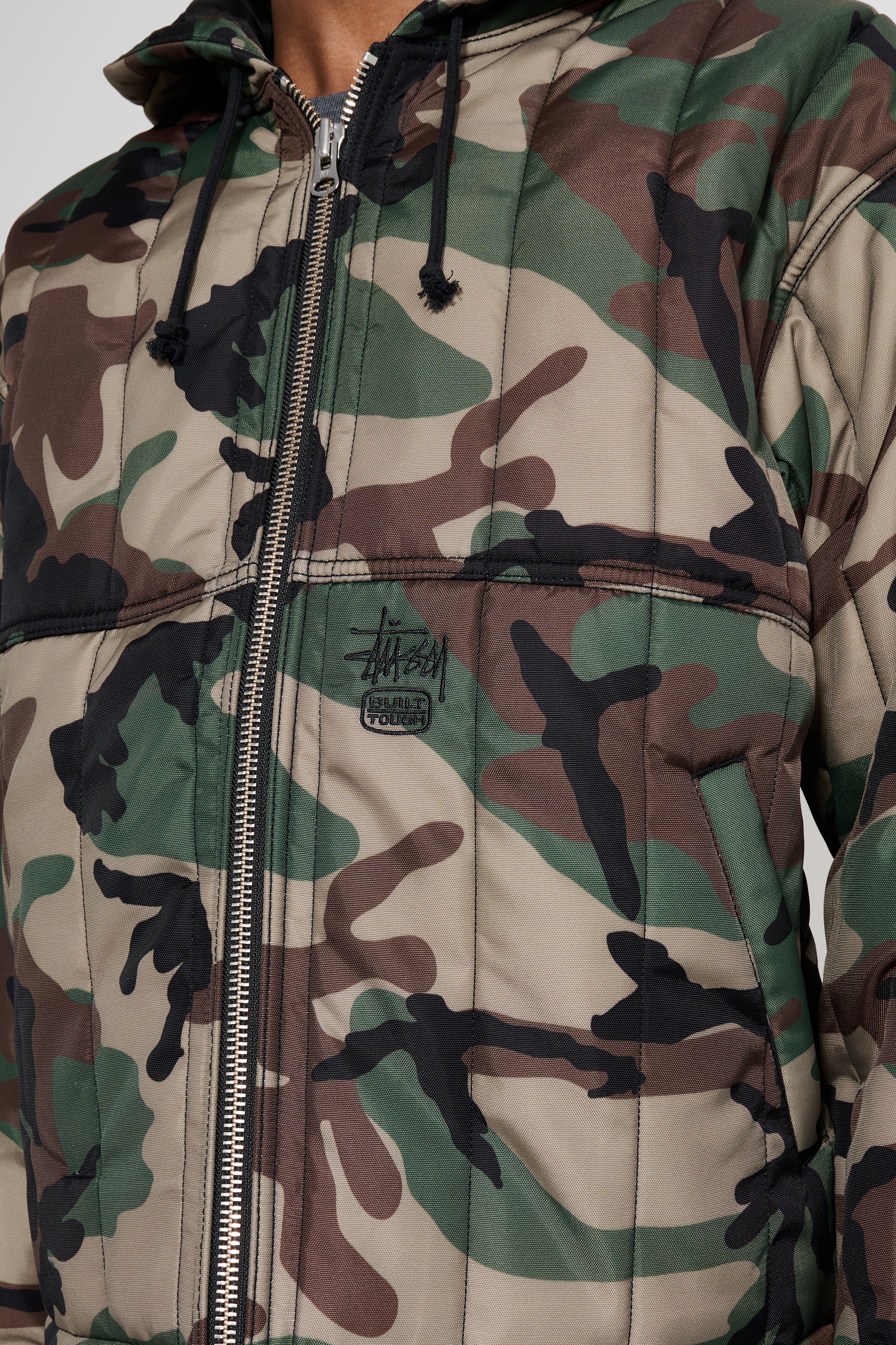Stüssy Work Jacket Quilted Nylon Woodland Camo