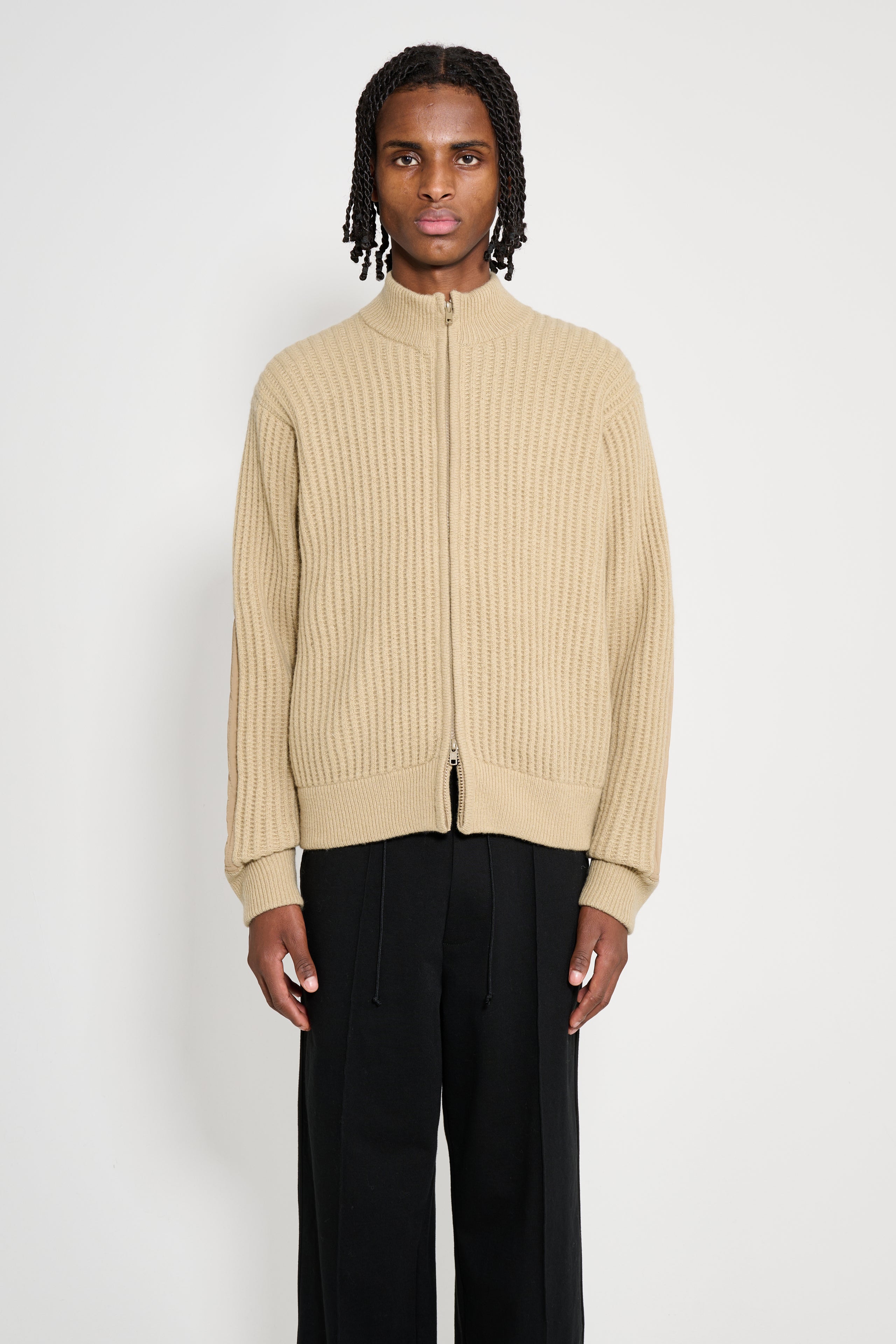 Stüssy Military Patch Zip Sweater Sand