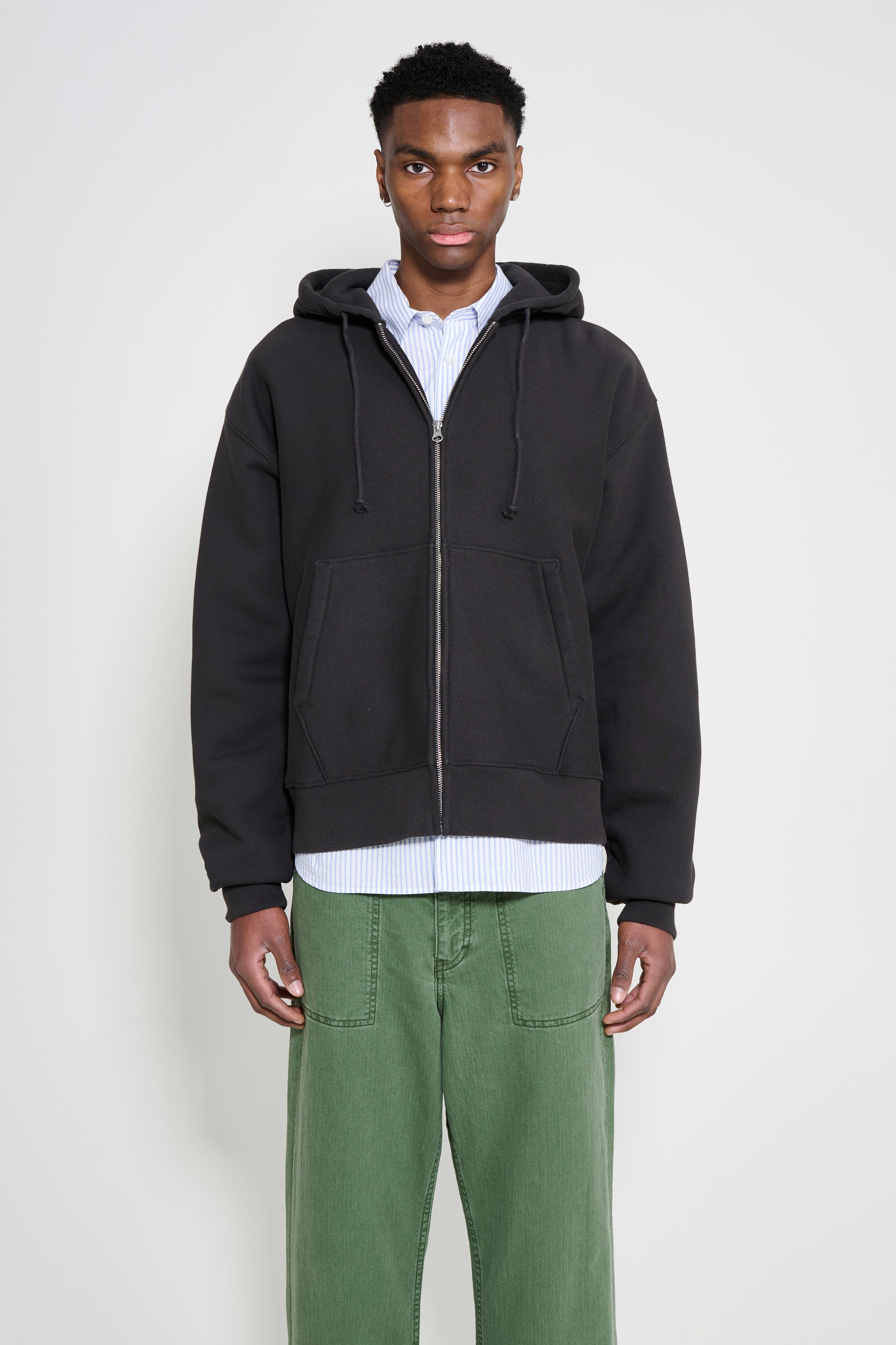 Stüssy Basic Diamond Zip Hood Black