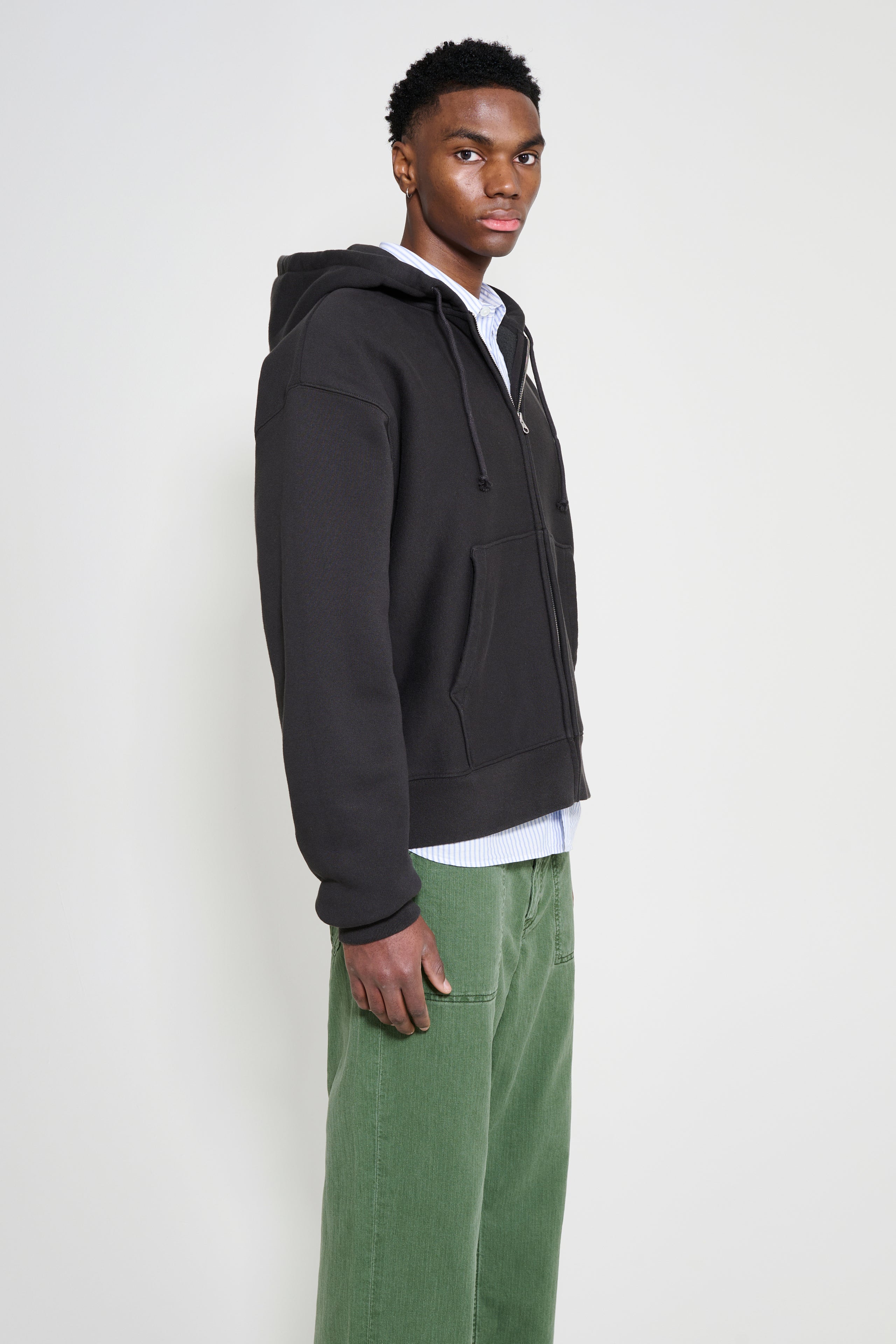 Stüssy Basic Diamond Zip Hood Black