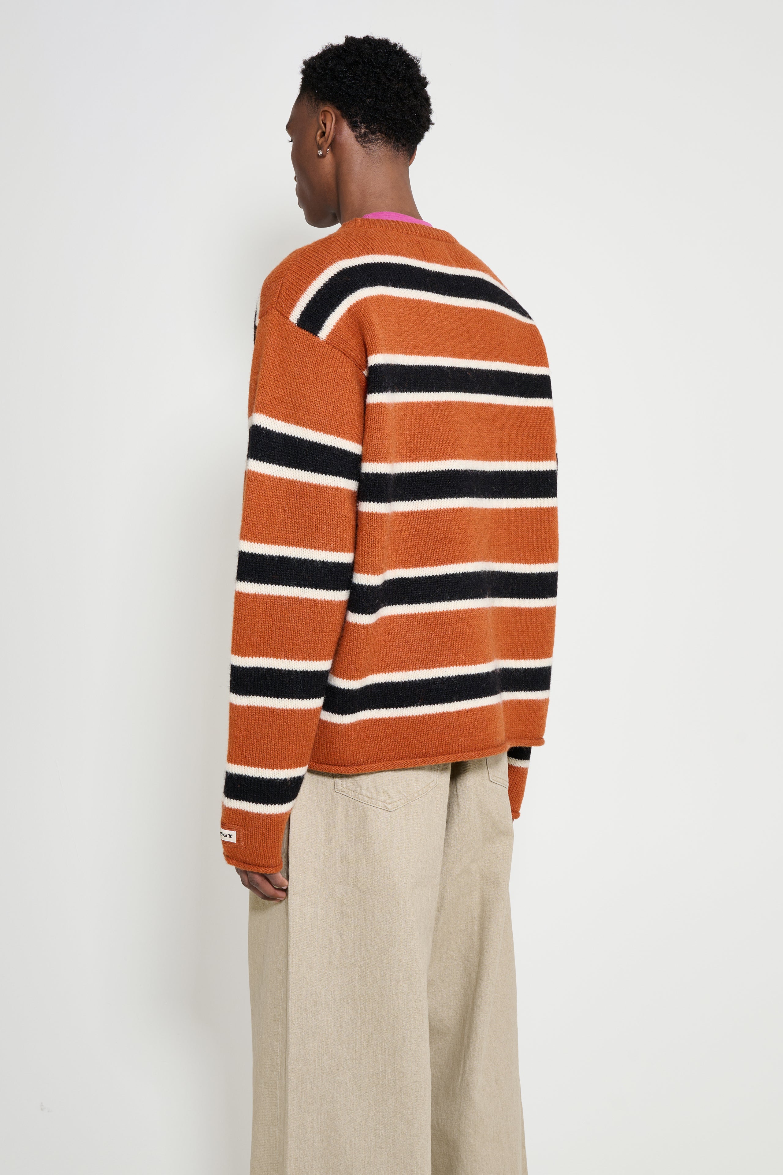 Stüssy Striped Wool Sweater Umber