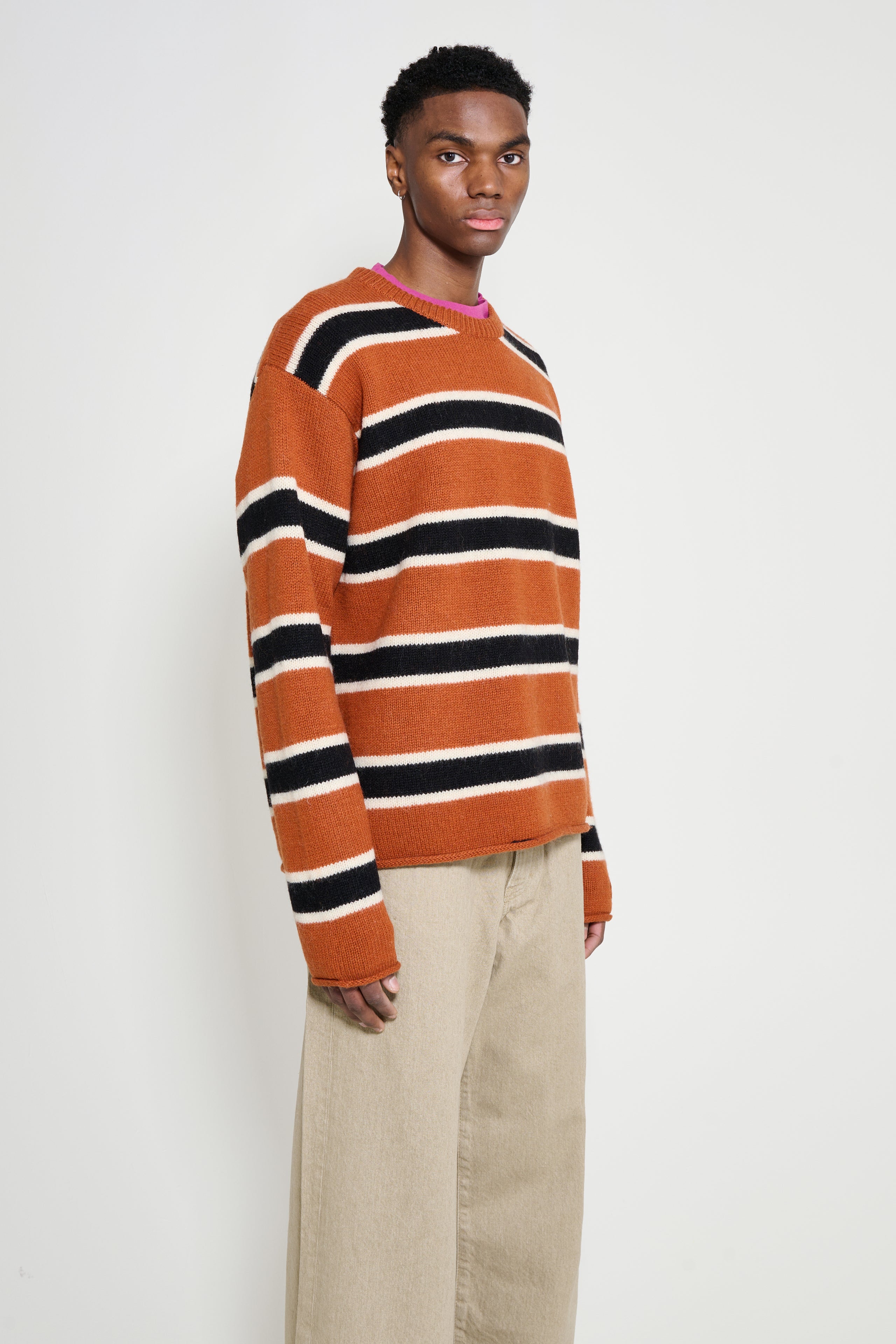 Stüssy Striped Wool Sweater Umber