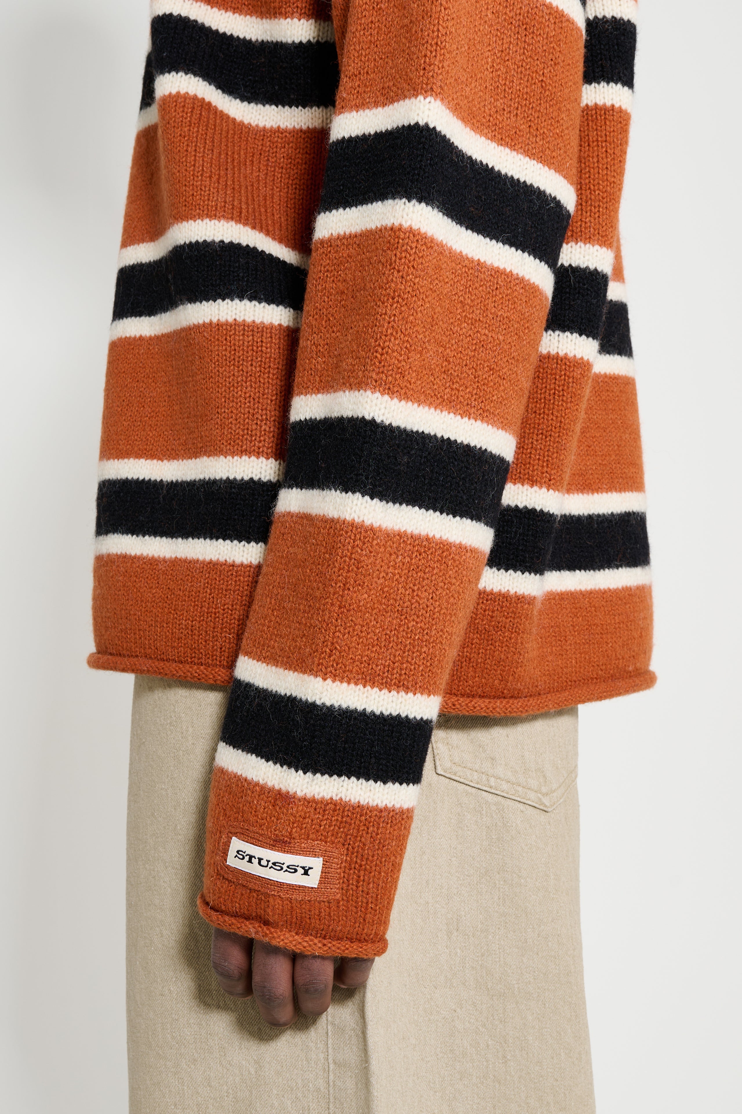 Stüssy Striped Wool Sweater Umber